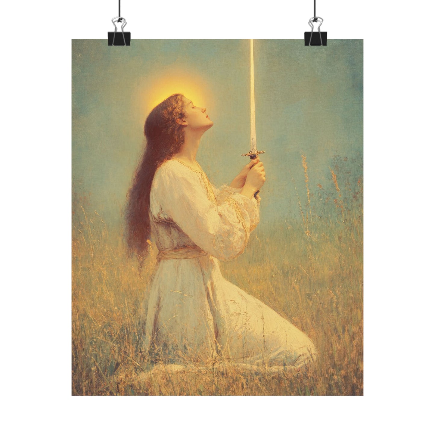 Saint Joan of Arc - Sanctified Souls Print - Multiple Sizes - Premium Posters - Catholic Art - Christian Home Decor Artwork