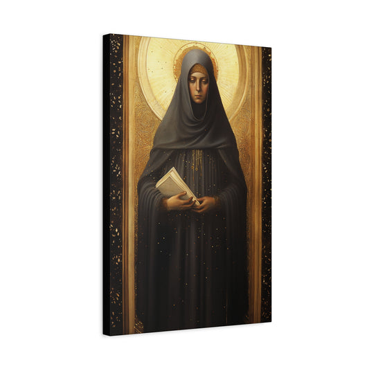 Saint Monica of Hippo - Museum Wrapped Canvas - Sanctified Souls Print - Religious Art for your Home