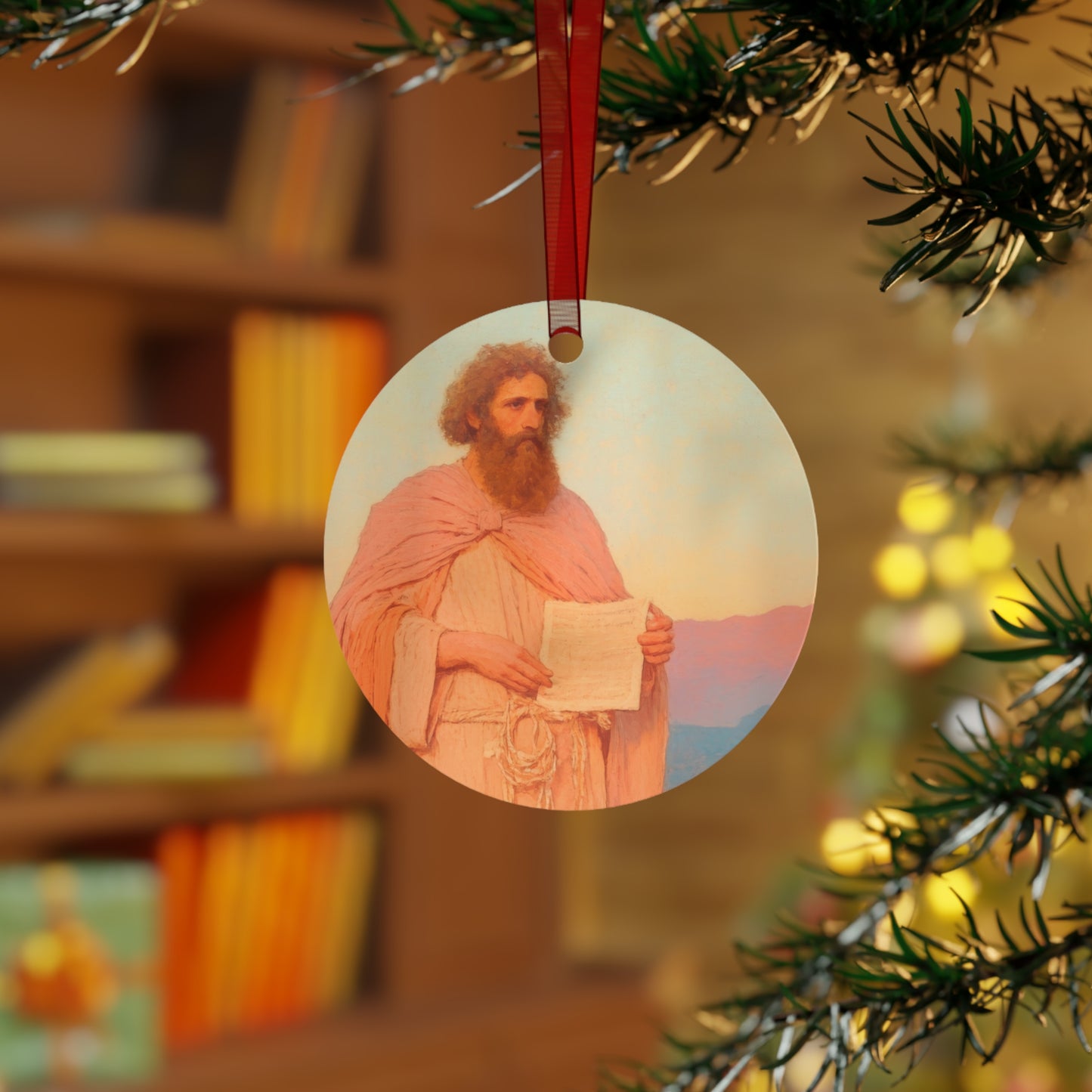 Obadiah - Keeper of the Lord's Warning and Mercy - Metal Ornament - Religious Holiday Christmas Ornament and Keepsake