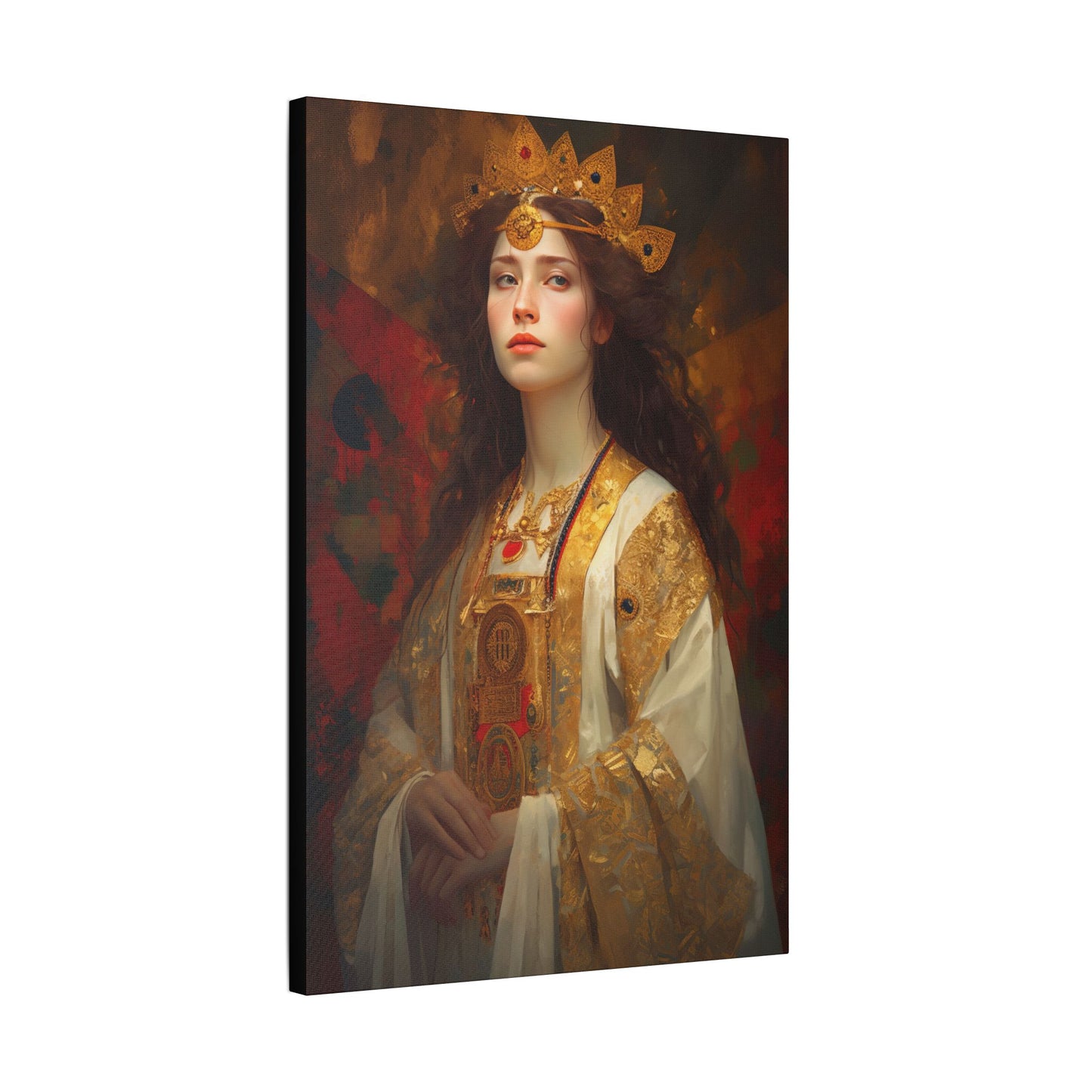 Saint Barbara Canvas Print - Multiple Sizes - Catholic Home art - Museum Wrapped Canvas - Sanctified Souls Print