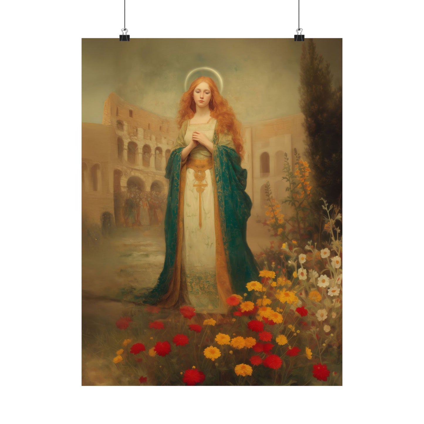 Saint Justina -  Catholic Art - Multiple Sizes - Premium Posters - Catholic Art - Christian Home - Catholic Saint Art