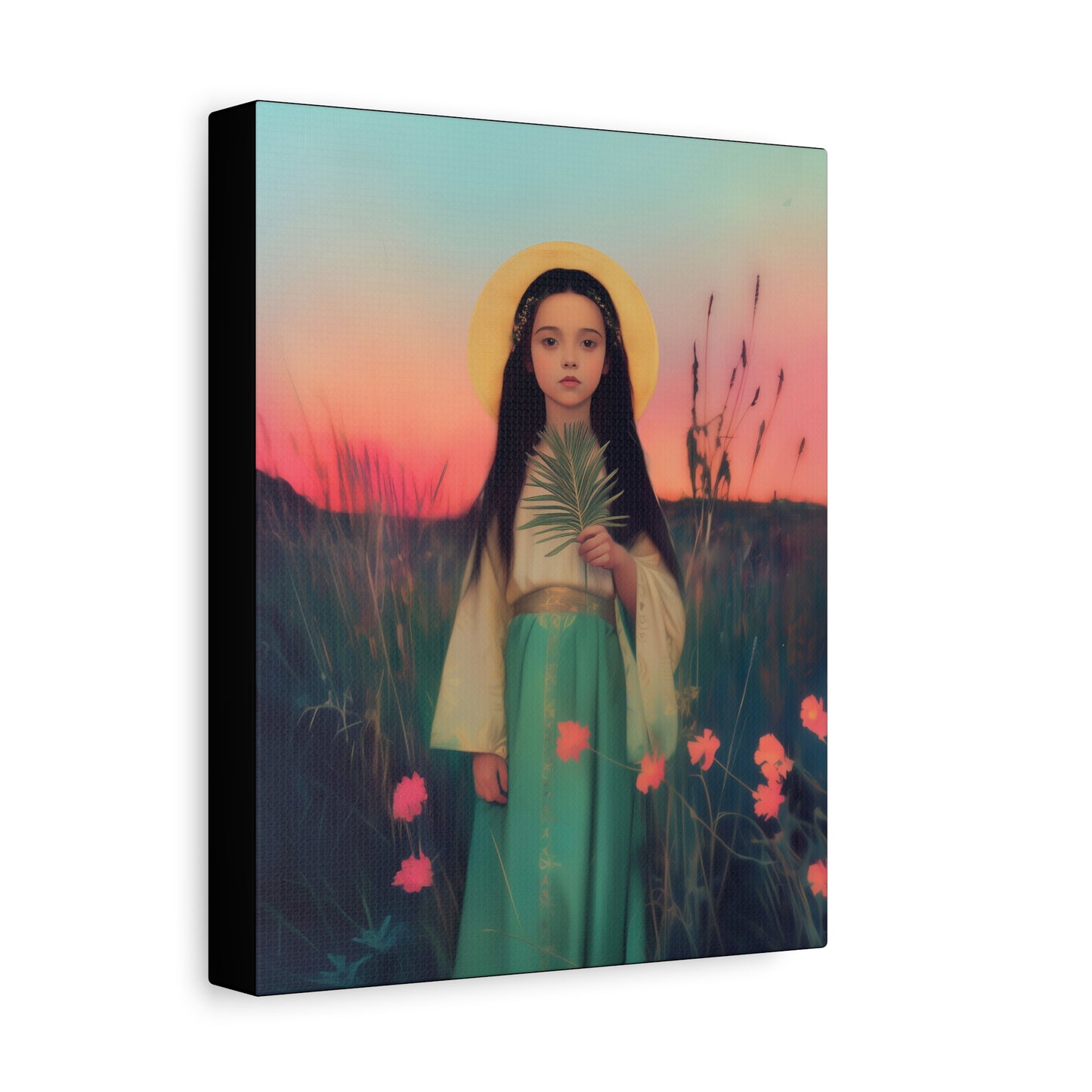 Saint Charity - Multiple Sizes - Catholic Home art - Museum Wrapped Canvas - Sanctified Souls Print - Martyr Saint