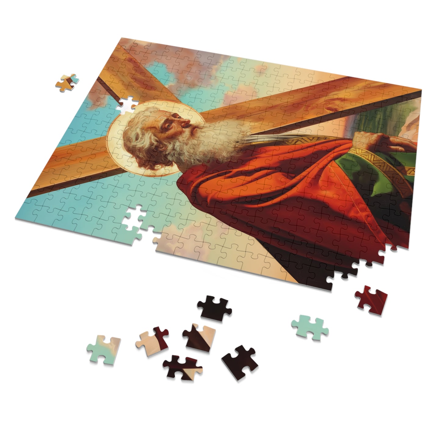 Saint Andrew the Apostle - Puzzle and Keepsake Tin - Religious (30, 110, 252, 500,1000) - Religious Puzzle - Gifts for Catholics