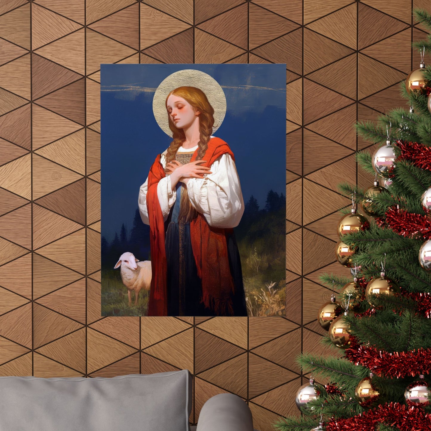 Saint Genevieve - Sanctified Souls Print - Multiple Sizes - Premium Matte Vertical Posters