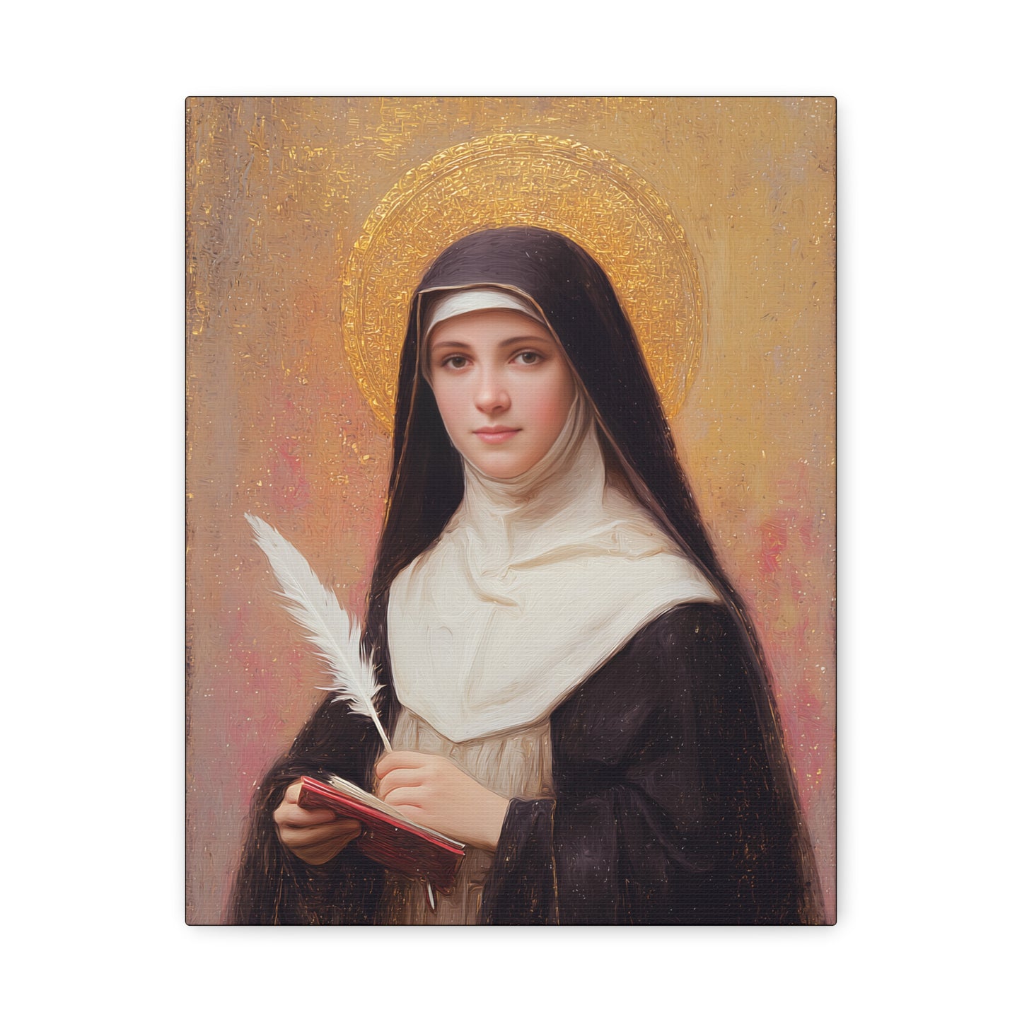 Saint Mechtildis / Mechtide of Hefta / Mechthild of Hackeborn - Gallery Wrapped Canvas - Print - Religious Art for your Home - Catholic Art