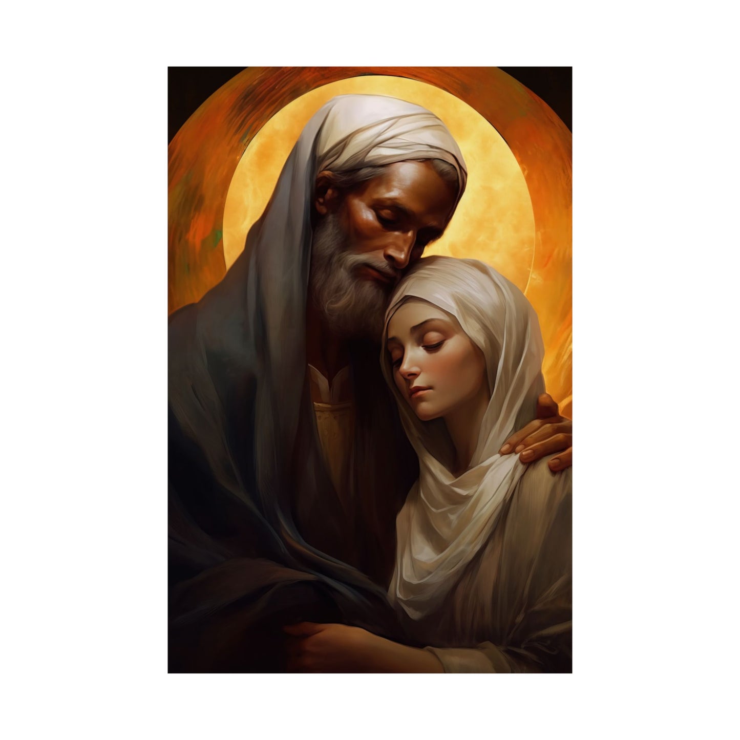 Saint Joachim and Saint Anne - Sanctified Souls Print - Multiple Sizes - Premium Matte Vertical Posters
