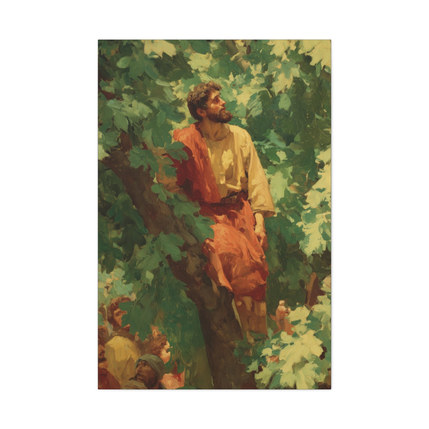 Zacchaeus - Gallery Wrapped Canvas - Print - Religious Art for your Home - Catholic Art Print