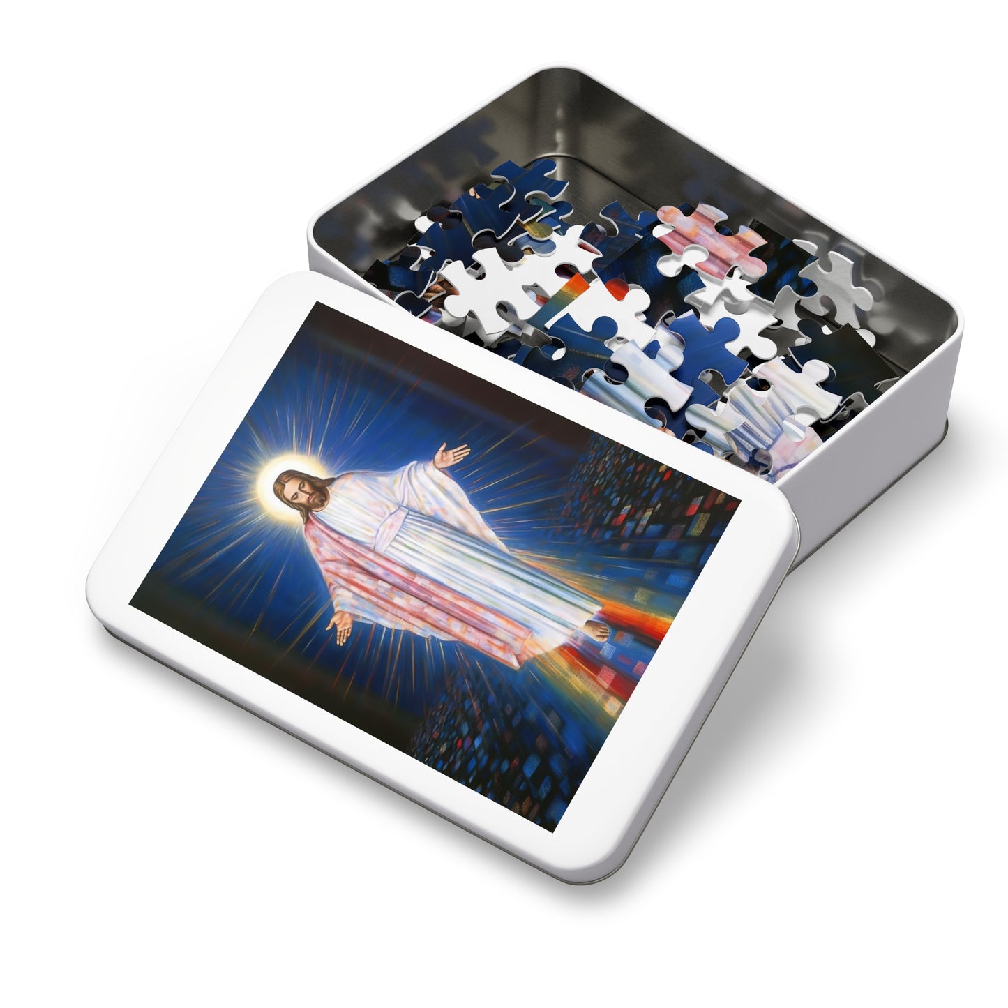The Divine Christ - Puzzle and Keepsake Tin - Religious Jigsaw Puzzle (30, 110, 252, 500,1000-Piece) - Religious Puzzle