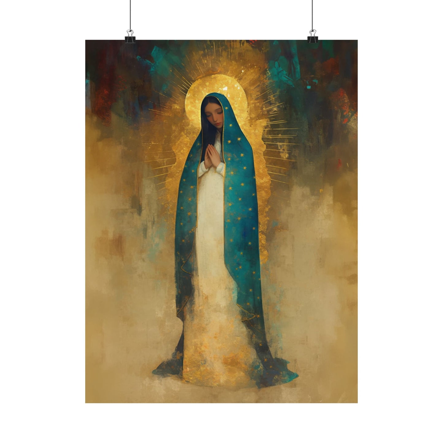 Flower of the new World - Our Lady of Guadalupe - Sanctified Souls Print - Multiple Sizes - Premium Matte Vertical Posters - Catholic