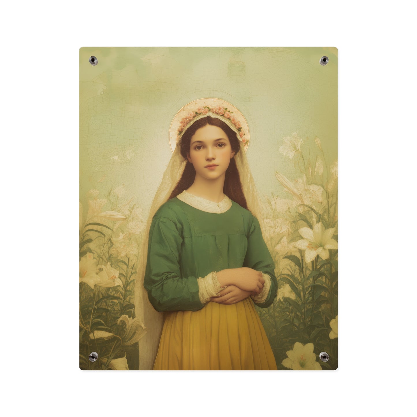 Saint Maria Goretti Wall Art Panel - Ready to Hang Acrylic Print - Catholic Saint Art - Patron Saint Print - No Frame needed