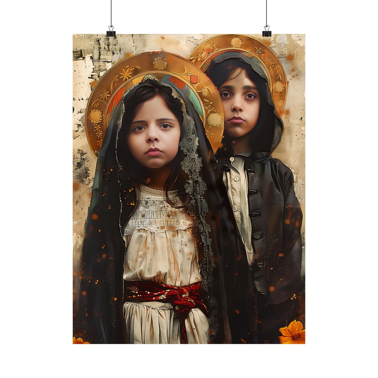 Saints Jacinta and Francisco Marto - Sanctified Souls Print - Multiple Sizes - Premium Matte Vertical Posters