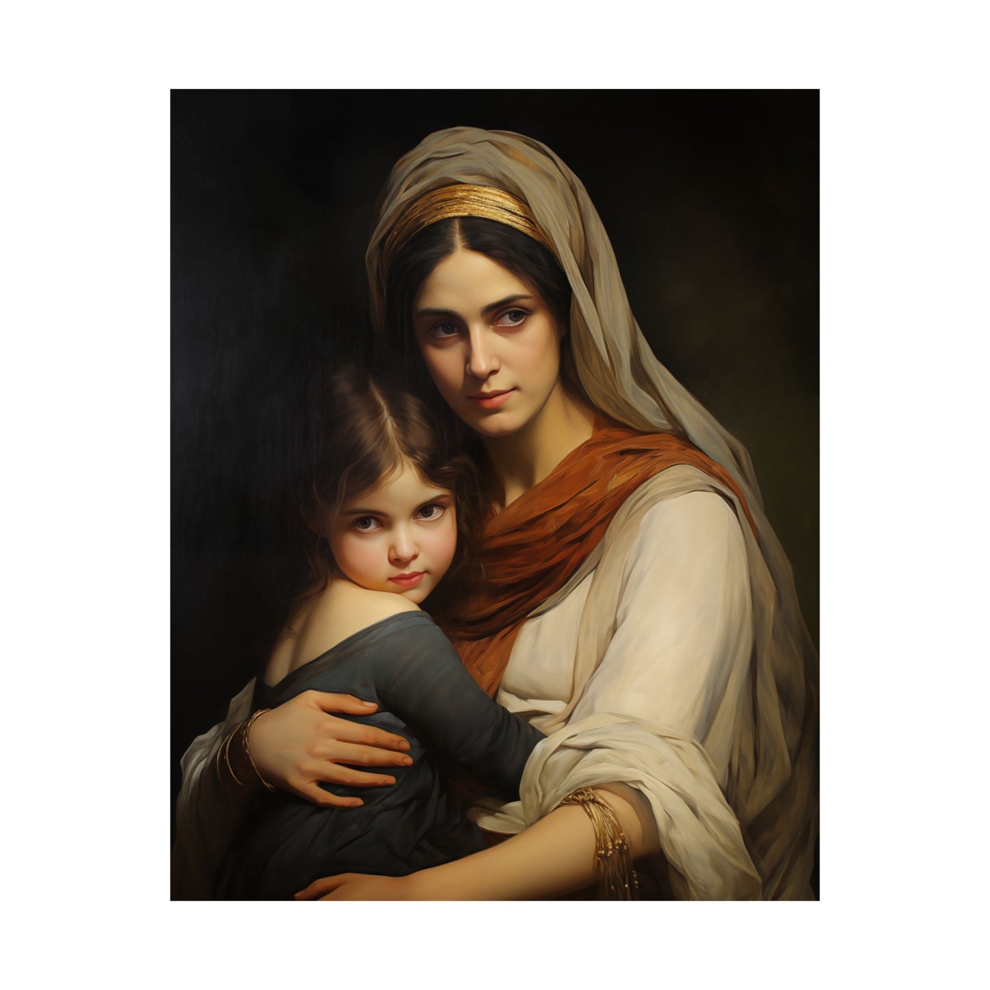 Saint Anne mother to Mary the Blessed Virgin - Sanctified Souls Print - Multiple Sizes - Premium Matte Vertical Posters