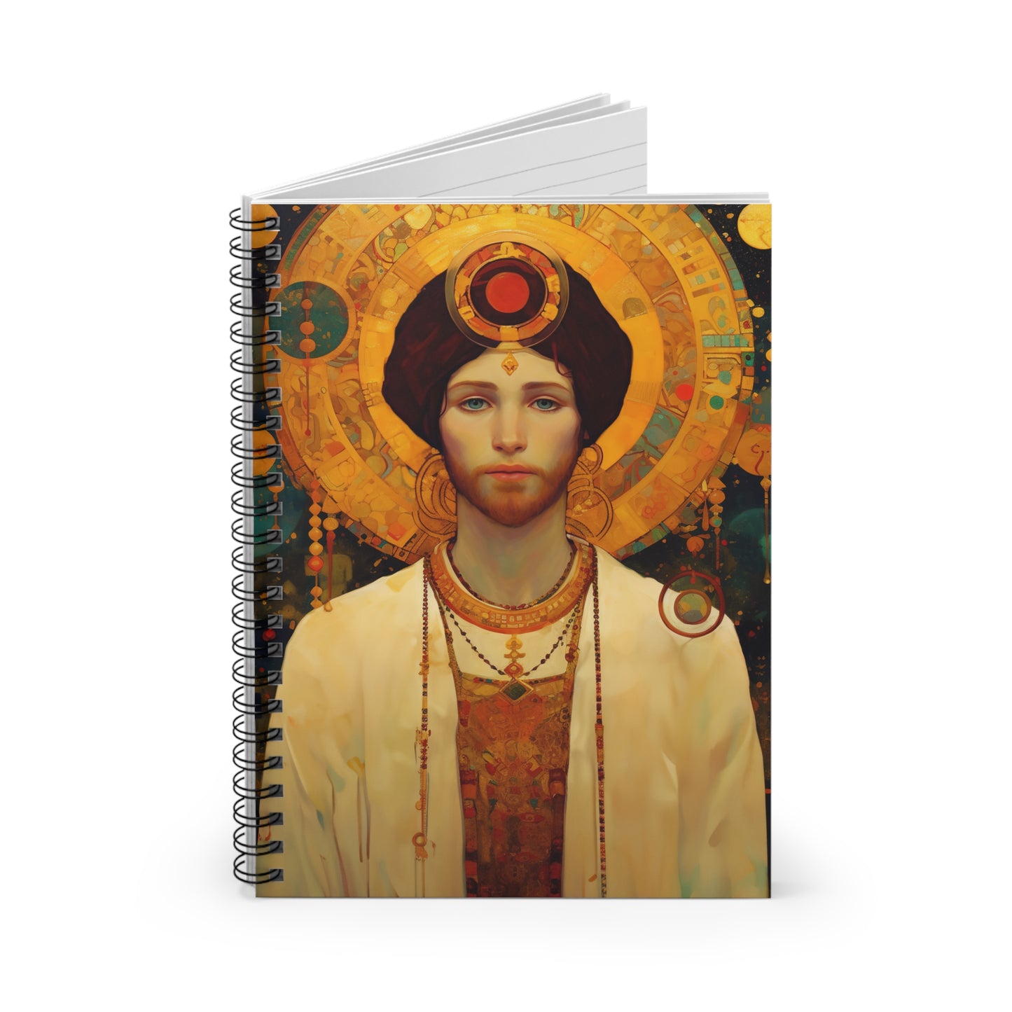 Saint Abdiesus Journal - Sanctified Souls Art - Religious Based Notebook - Spiral Notebook - Ruled Line