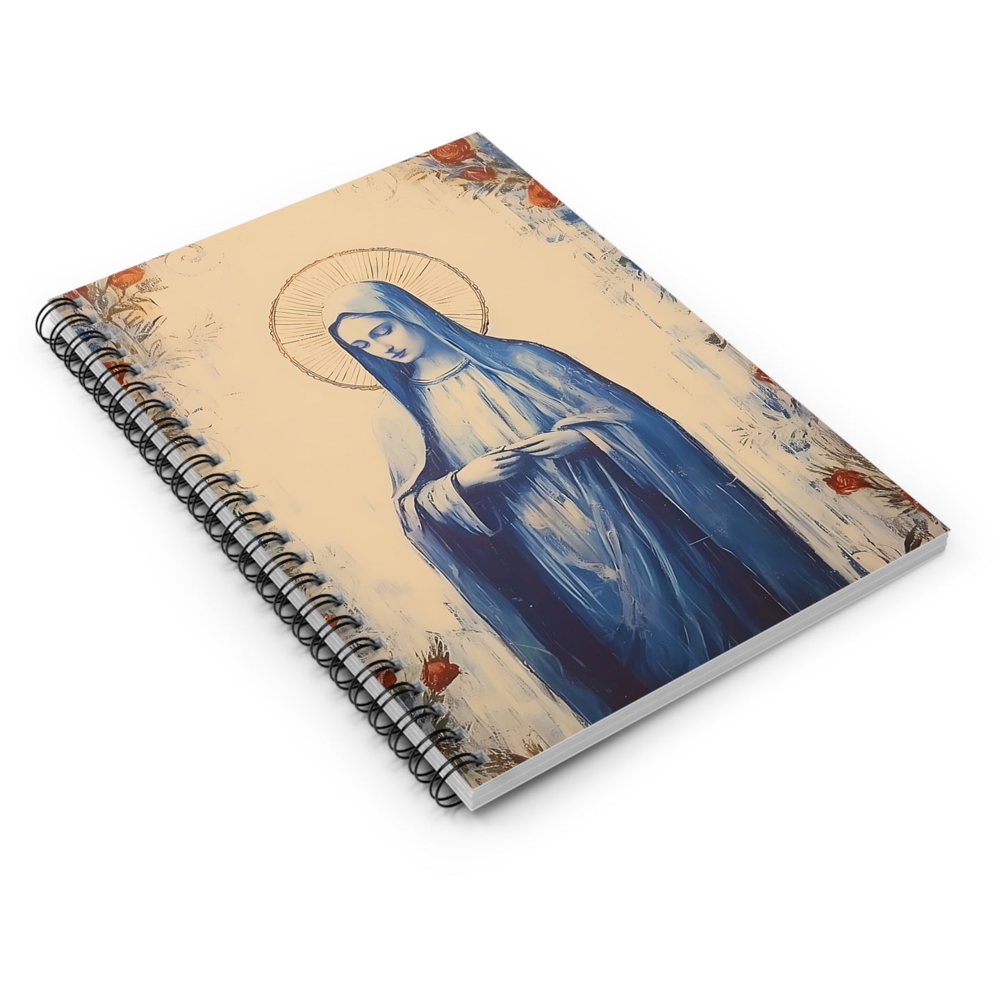 Mary the Blessed Virgin Journal - Sanctified Souls Art - Religious Based Notebook - Spiral Notebook - Ruled Line