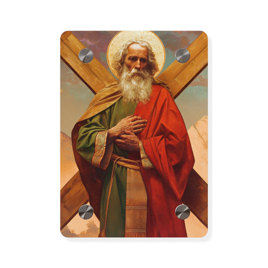 Saint Andrew the Apostle - - Wall Art Panel - Ready to Hang Acrylic Print - Catholic Saint Art - Christian