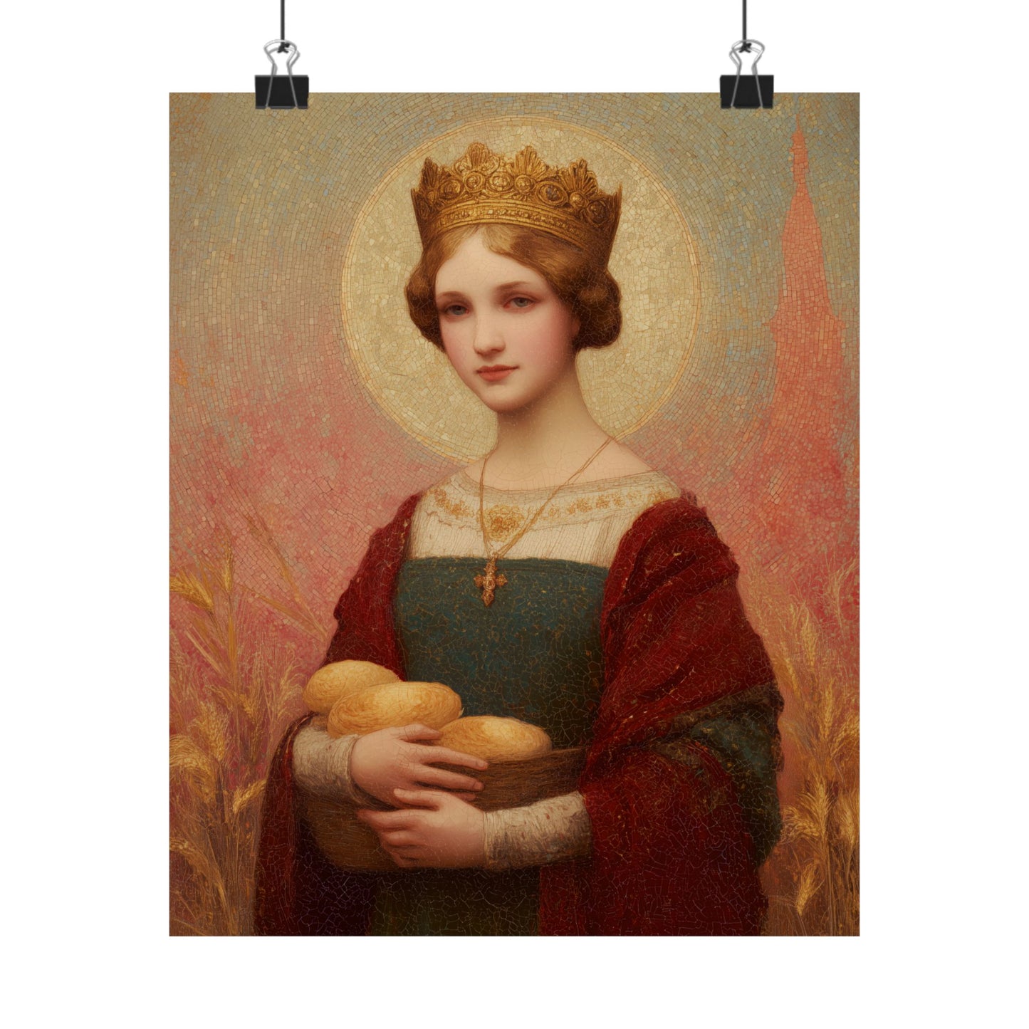 Saint Elizabeth of Hungary - Sanctified Souls Print - Multiple Sizes - Premium Matte Vertical Posters