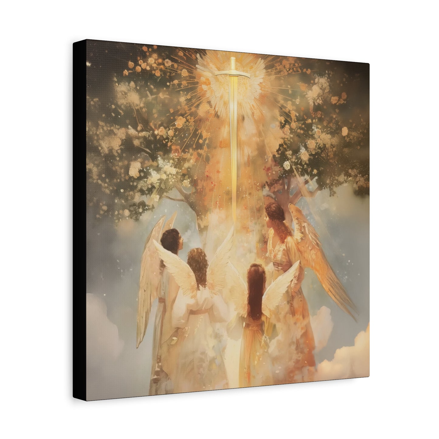The Watchers of the First Dawn - Guardians of Eden - Gallery Wrapped Canvas - Print - Religious Art for your Home - Catholic Art