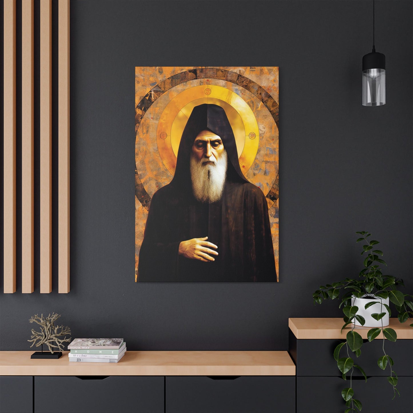 Saint Charbel Makhlouf Canvas Print - Multiple Sizes - Catholic Home art - Museum Wrapped Canvas - Sanctified Souls Print - Saint Sharbel