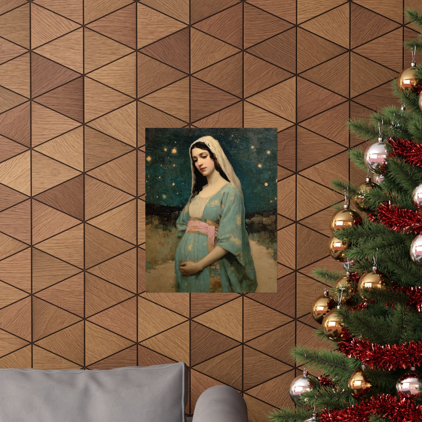 Our Lady of 'O' - Our Lady of Expectation - Mother Mary - Marian Art - Sanctified Souls Print - Multiple Sizes - Premium Vertical Posters