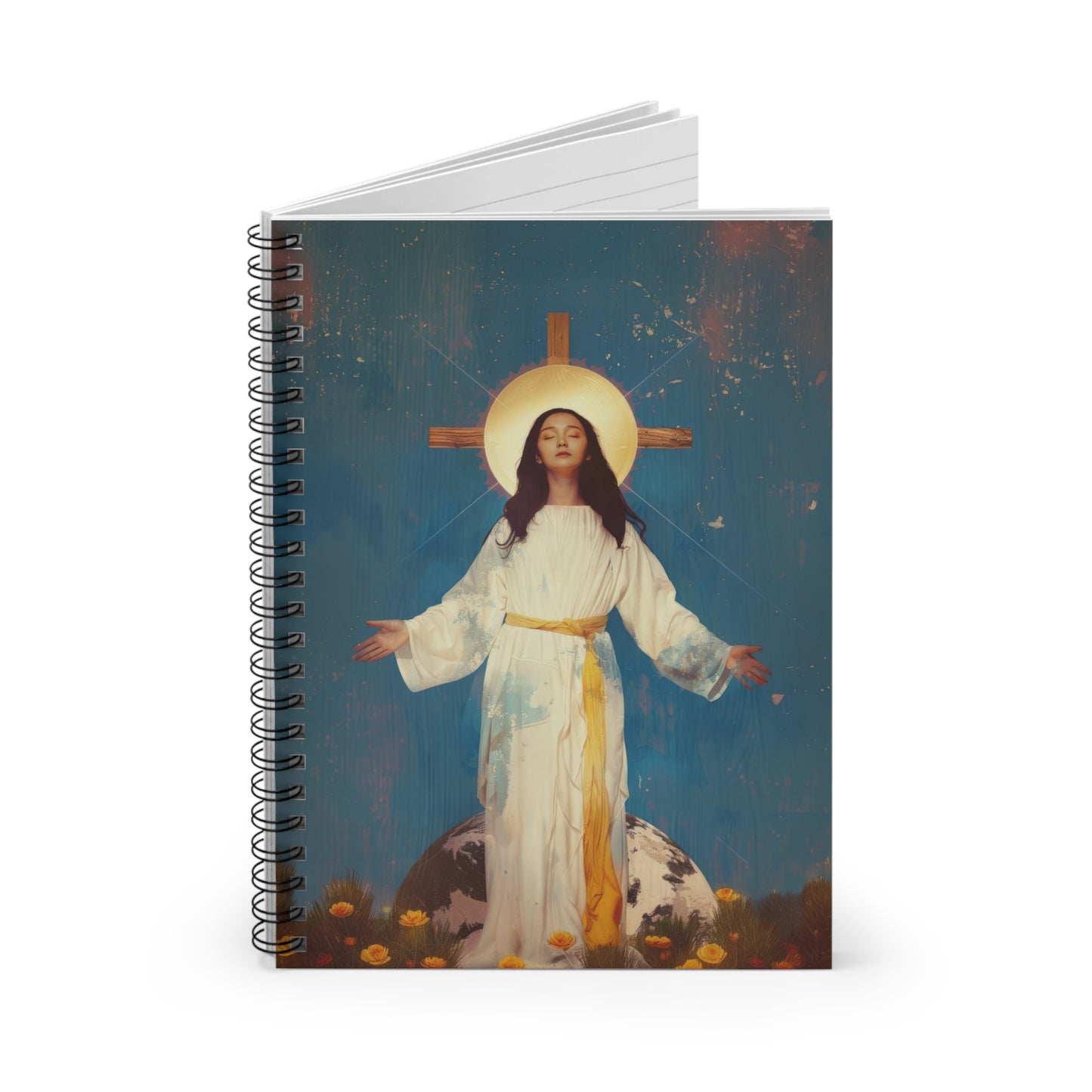 Our Lady of Akita - Mother Mary - Journal - Sanctified Souls Art - Religious Based Notebook - Spiral Notebook