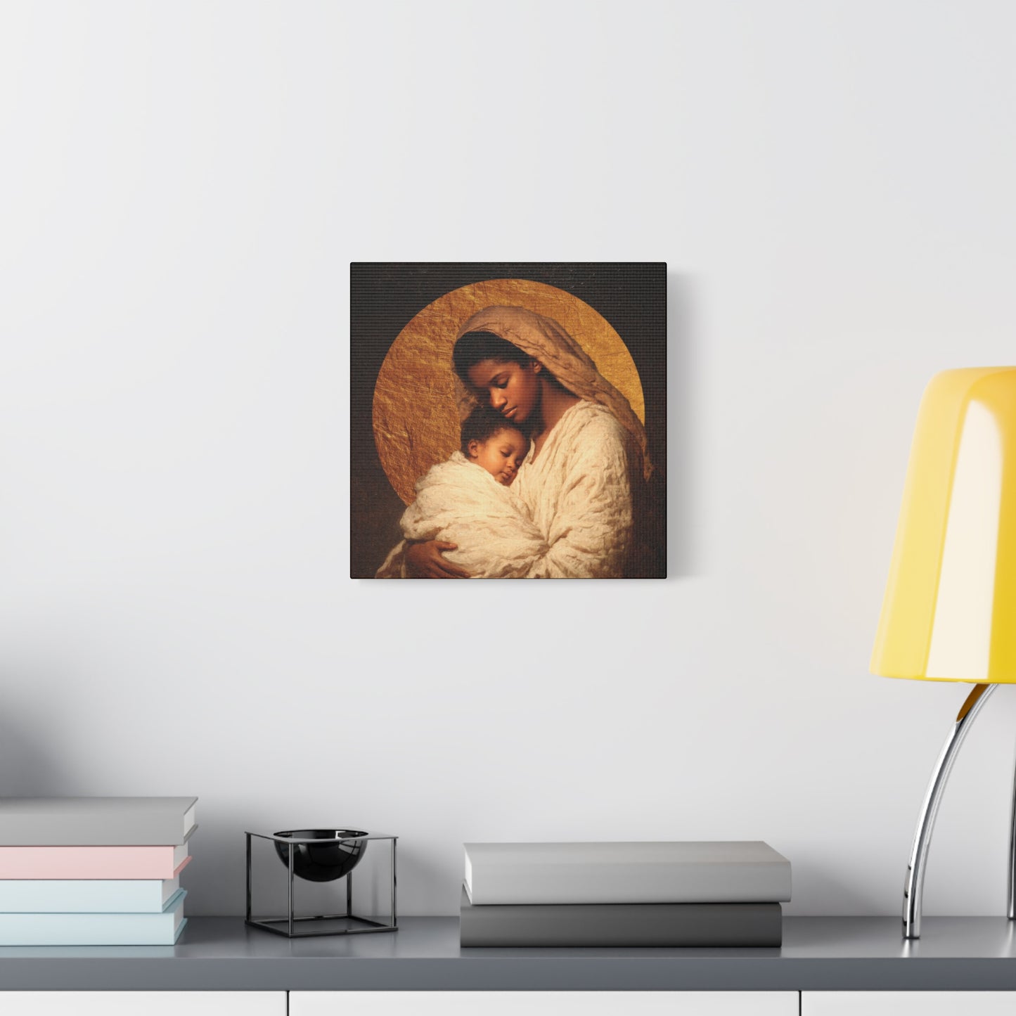 Our Lady of the Manger - Mother Mary and the Christ Child - Gallery Wrapped Canvas - Print - Religious Art for your Home - Catholic