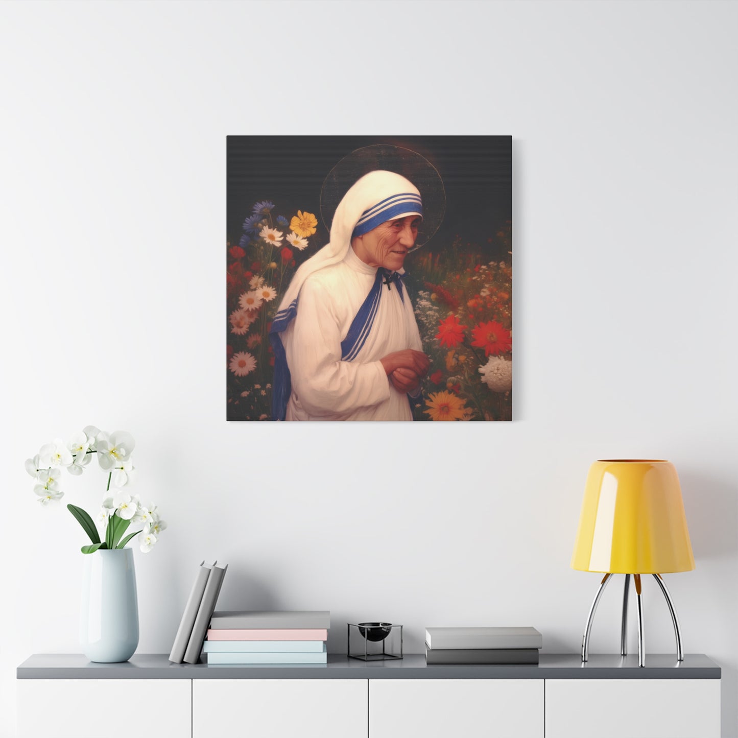 Saint Teresa of Calcutta -  Museum Wrapped Canvas - Sanctified Souls Print - Religious Art for your Home - Catholic Patron Saint Art
