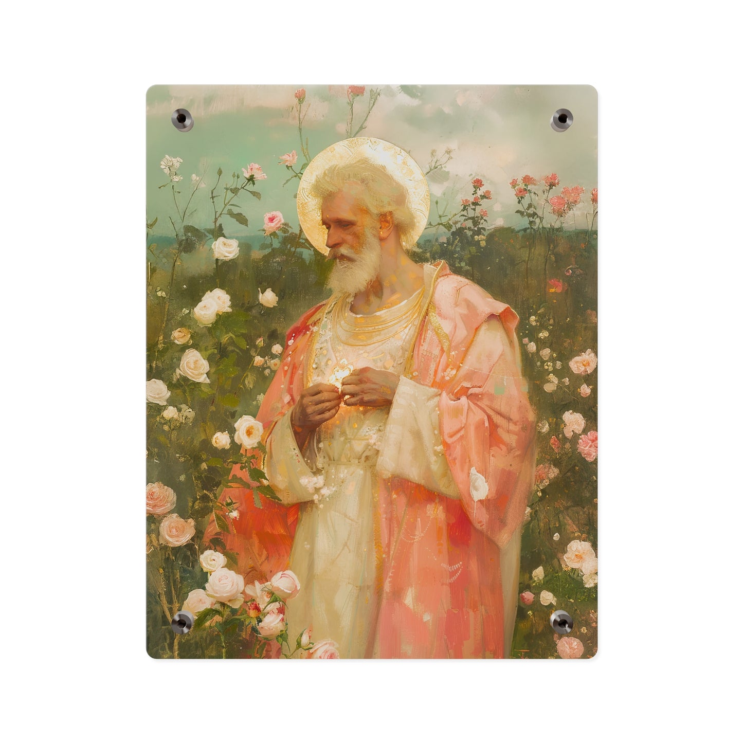 Saint Valentine Wall Art Panel - Ready to Hang Acrylic Print - Catholic Saint Art - Patron Saint Print - Catholic Saint Wall Art
