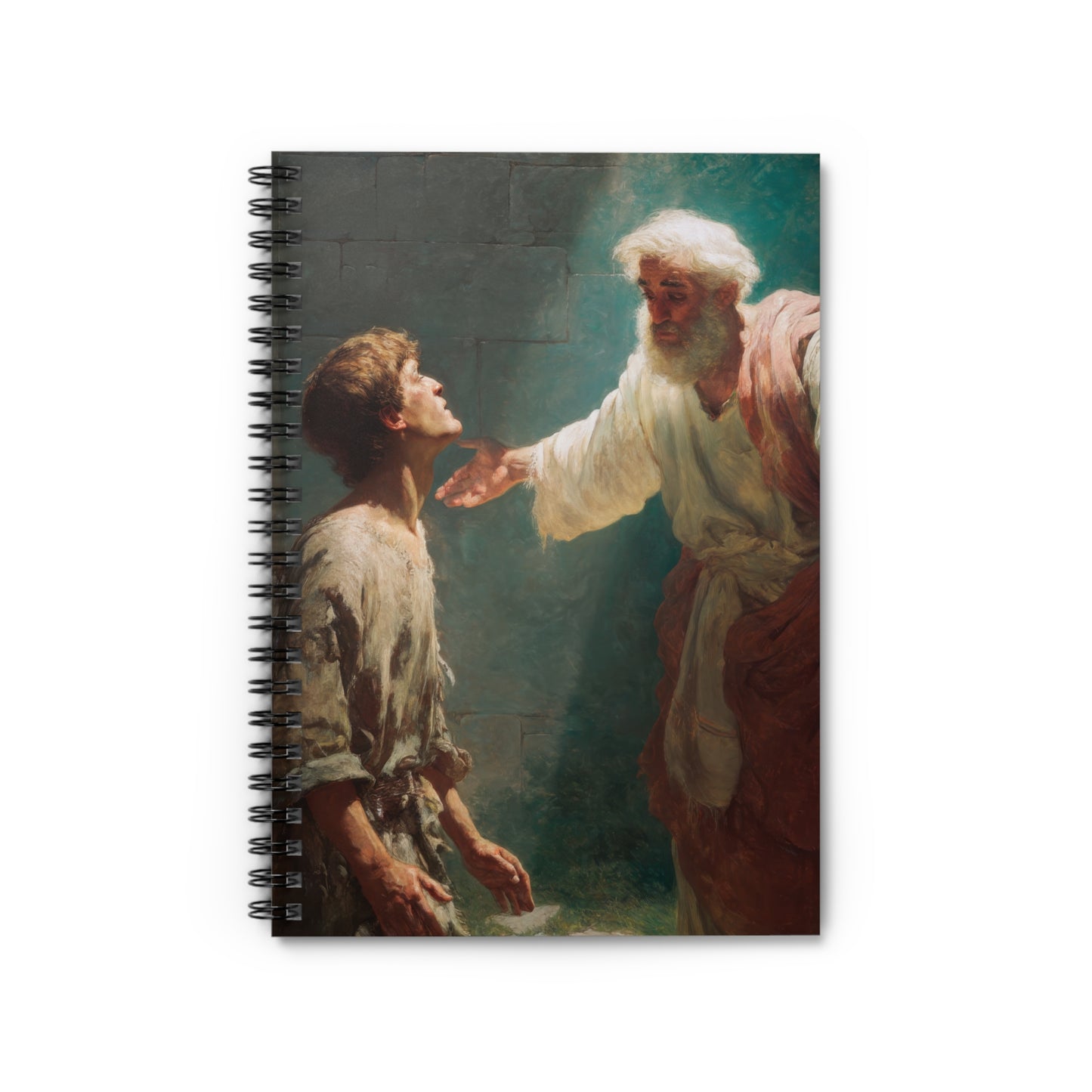 Homecoming of the Prodigal Son - Sanctified Souls Art - Religious Based Notebook - Spiral Notebook