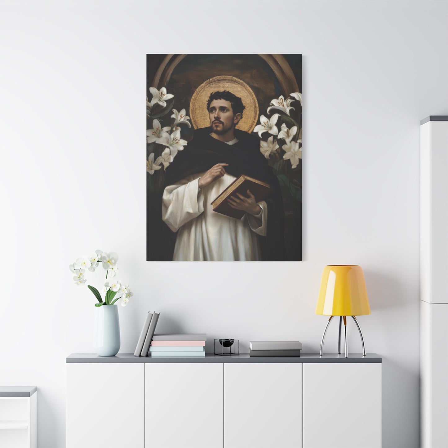 Saint Dominic -  Museum Wrapped Canvas - Sanctified Souls Print - Religious Art for your Home - Catholic Patron Saint Art