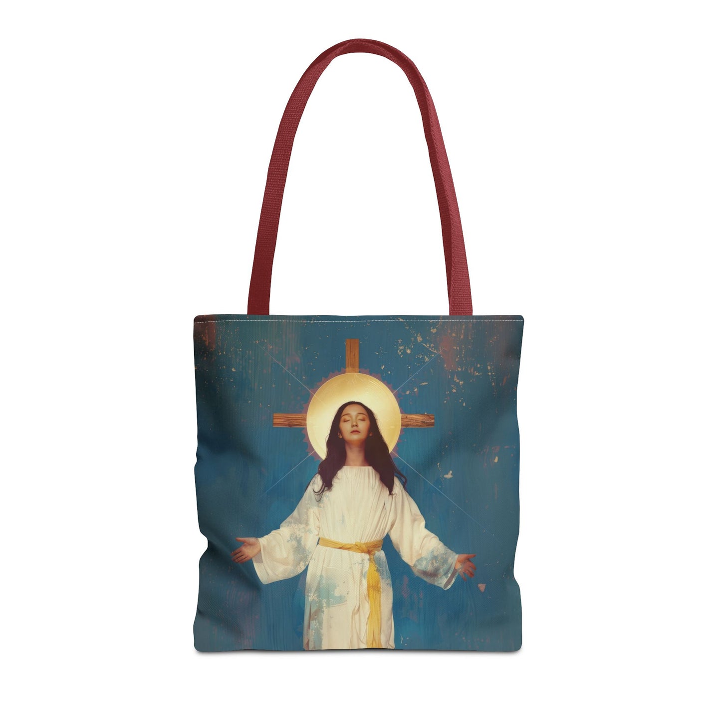 Our Lady of Akita - Mother Mary - Tote Bag - Large Medium Small Faith Art Bag - Re-usable Tote Purse - Double Sided