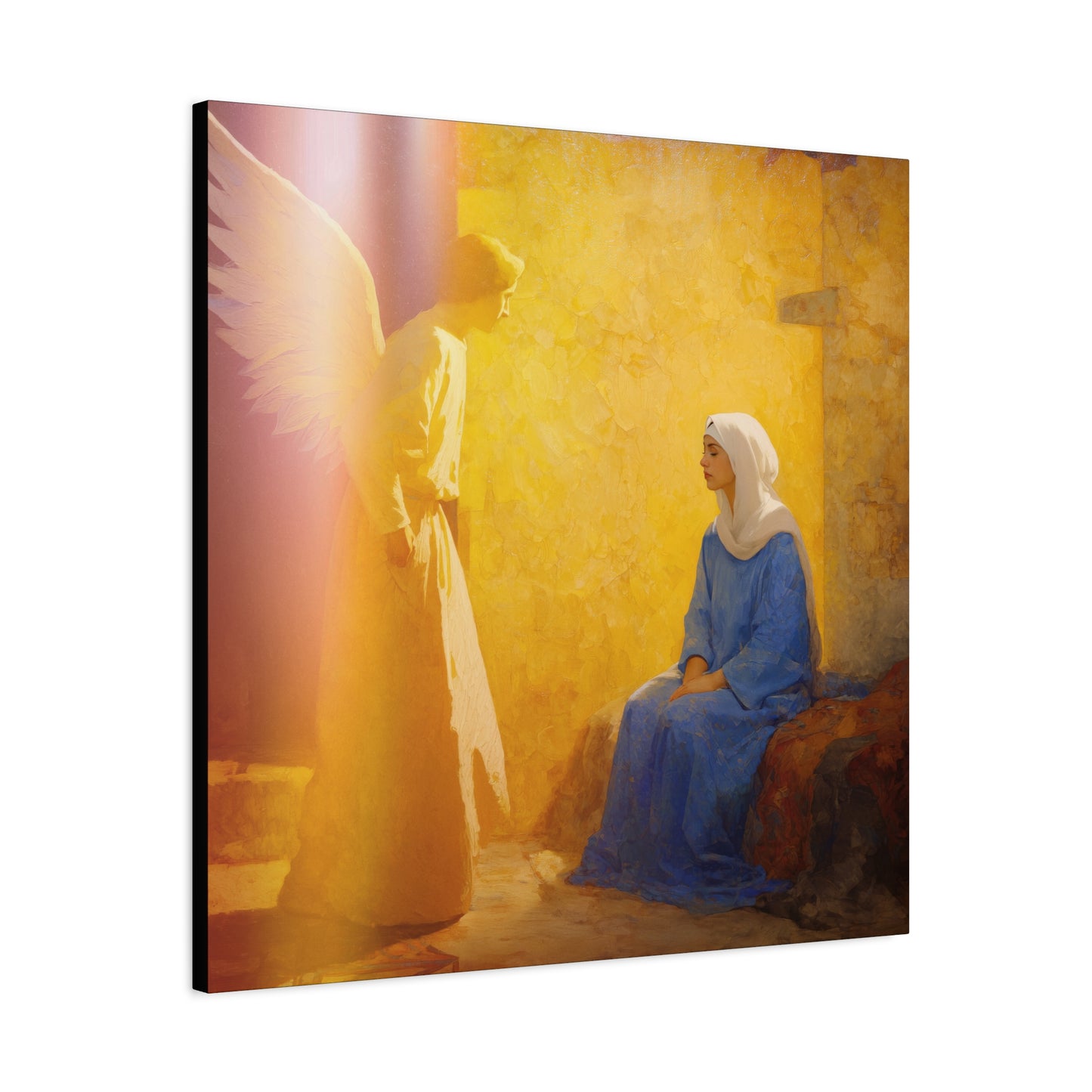 Mary's Yes - Quiet Fiat - Mother Mary - Marian Art - Gallery Wrapped Canvas - Print - Catholic Art Print