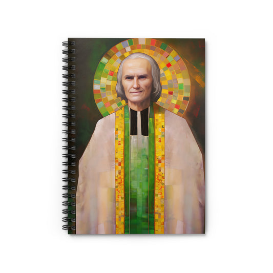 Saint John Vianney Journal - Sanctified Souls Art - Religious Based Notebook - Spiral Notebook - Ruled Line