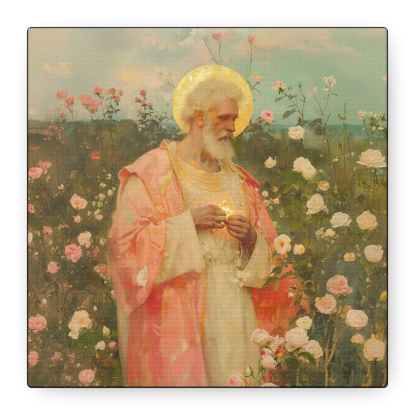 Saint Valentine - Multiple Sizes - Catholic Home art - Museum Wrapped Canvas - Sanctified Souls Print - Catholic Saint Art