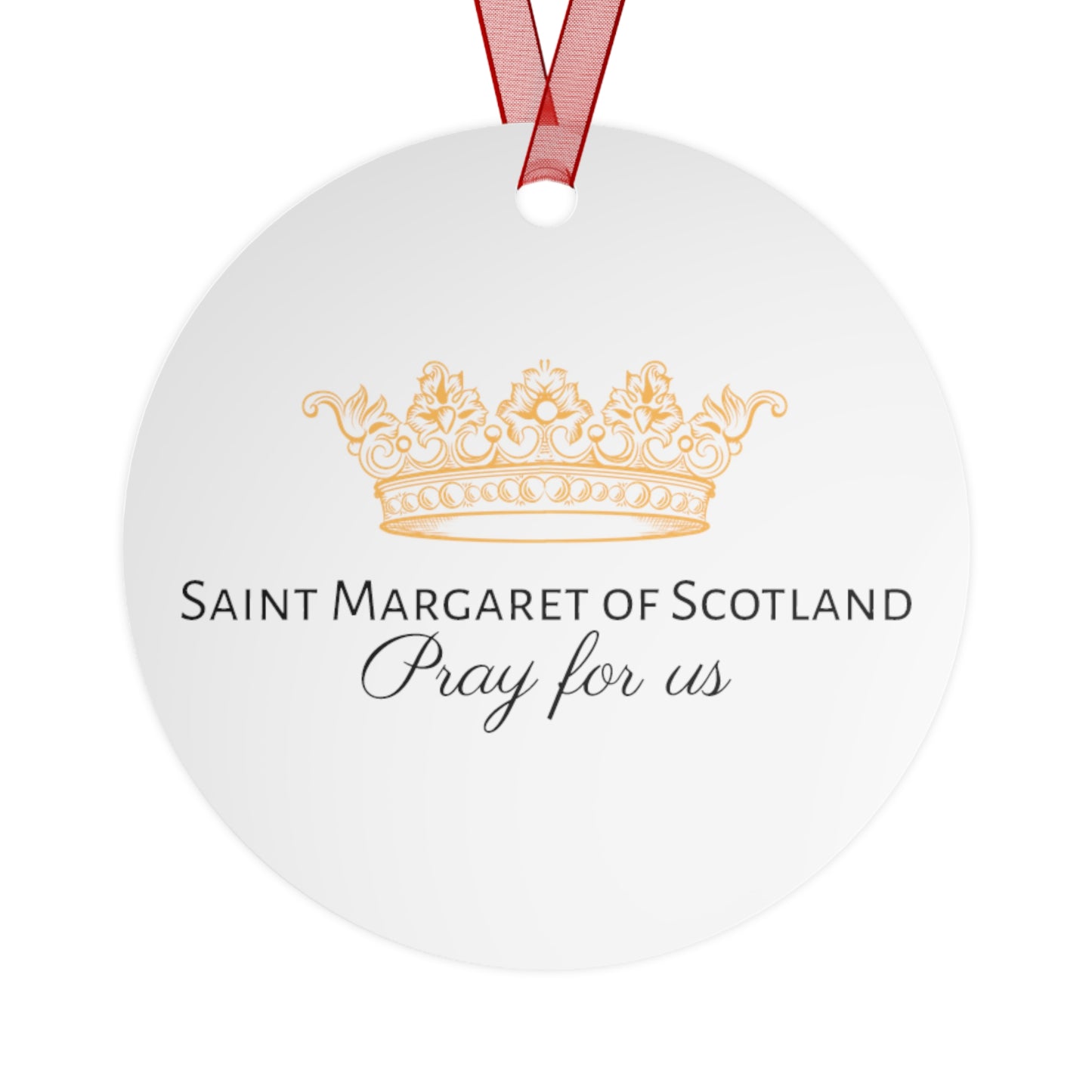 Saint Margaret of Scotland - Religious Holiday Christmas Ornament and Keepsake - Double sided Keepsake Religious Ornament