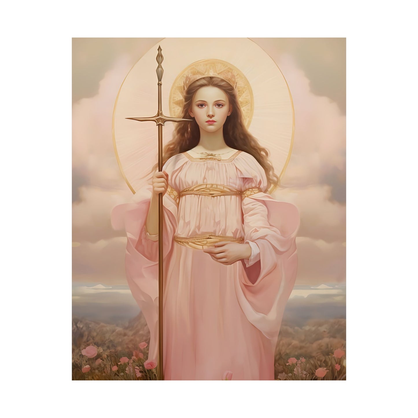 Saint Philomena Print - Sanctified Souls Print - Multiple Sizes - Premium Matte Vertical Posters