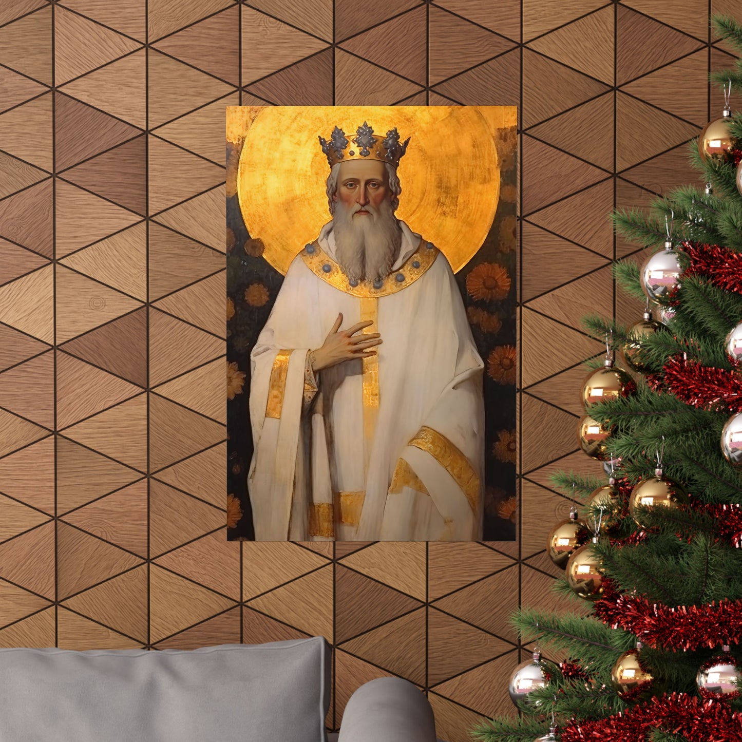 Saint Edward the Confessor - Sanctified Souls Print - Multiple Sizes - Premium Matte Vertical Posters