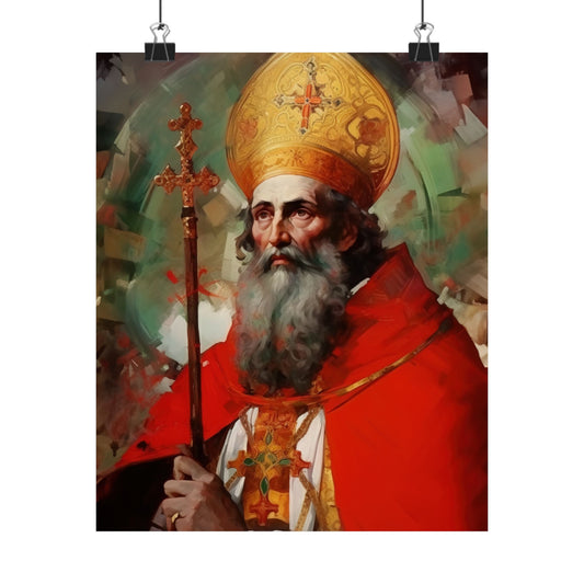 Saint Eusebius of Vercelli - Sanctified Souls Print - Multiple Sizes - Premium Matte Vertical Posters