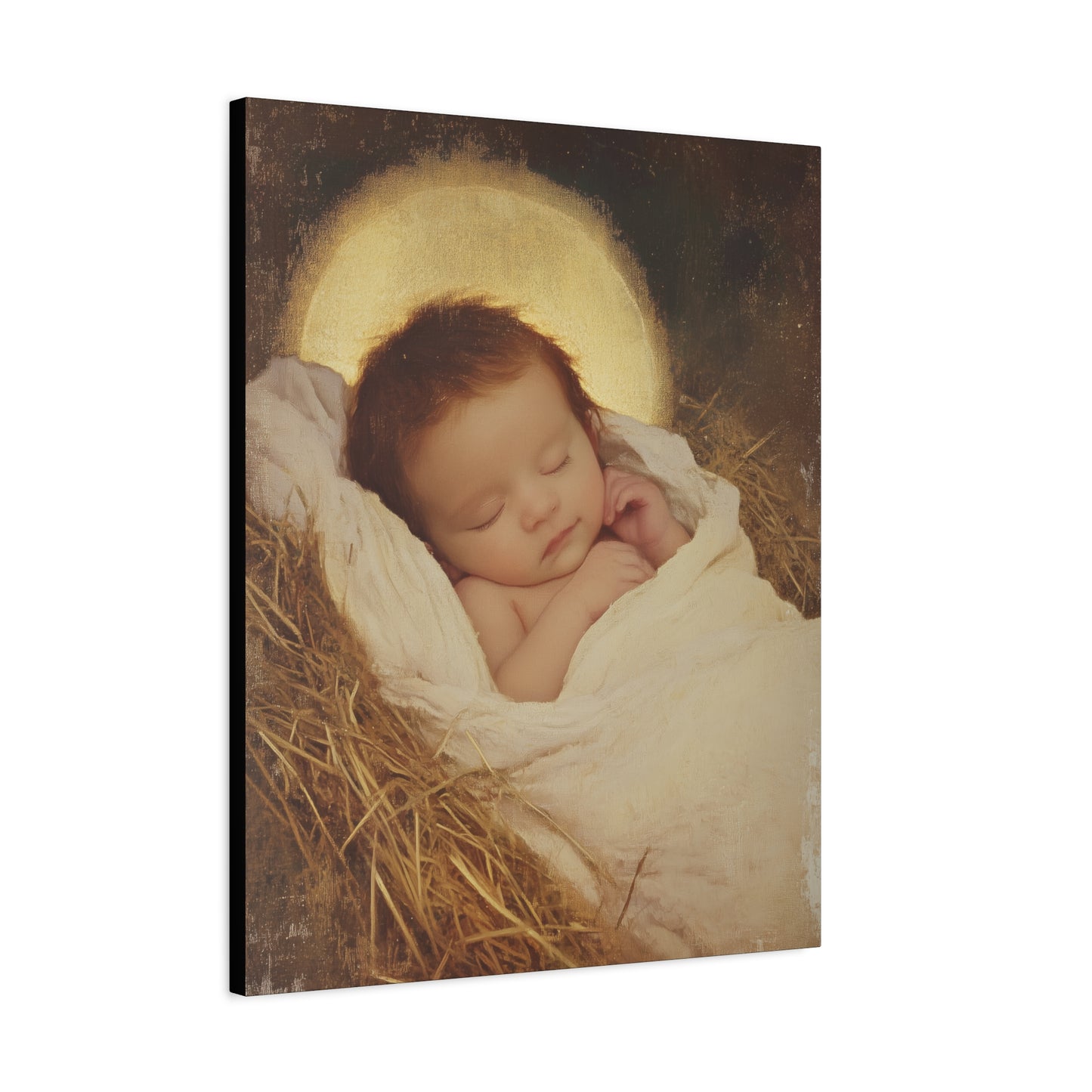 Jesus, the Newborn Light of the World - Gallery Wrapped Canvas - Print - Religious Art for your Home - Catholic Art Print