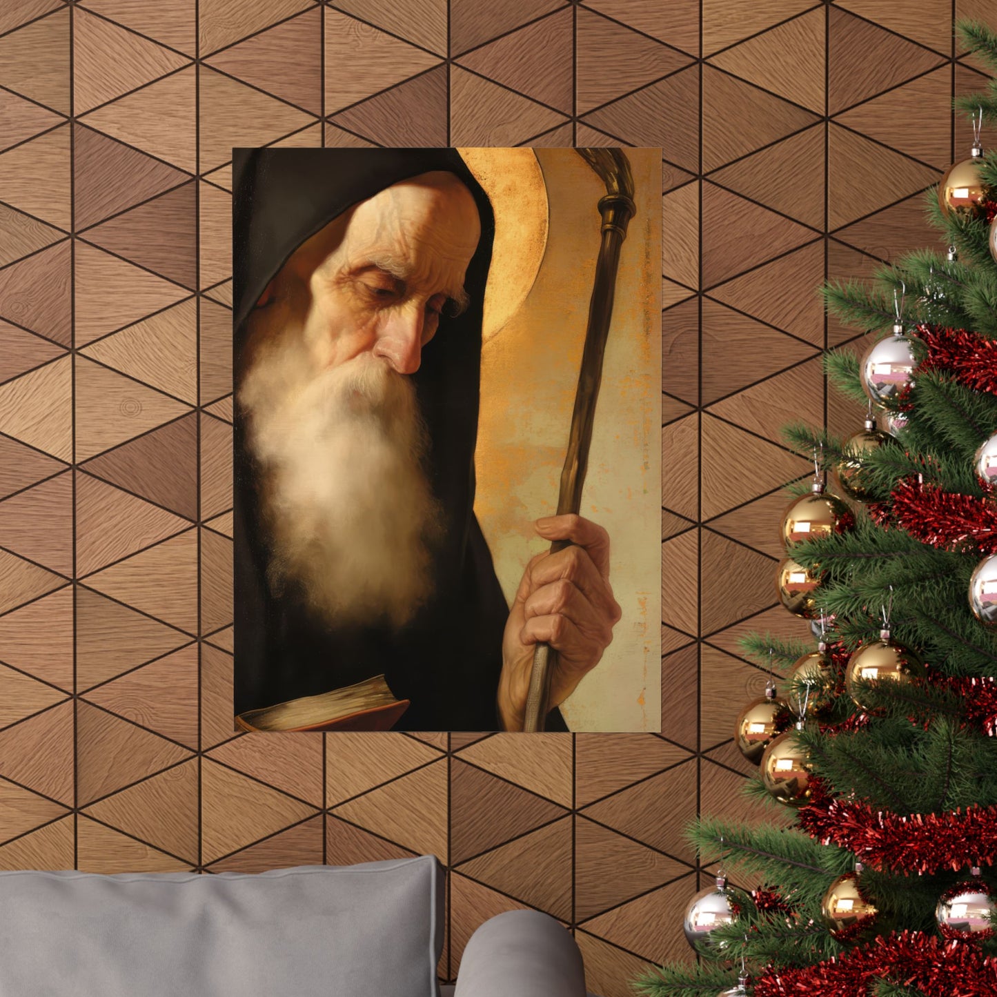 Saint Benedict  - Sanctified Souls Print - Multiple Sizes - Premium Posters - Catholic Art - Christian Home Decor Artwork