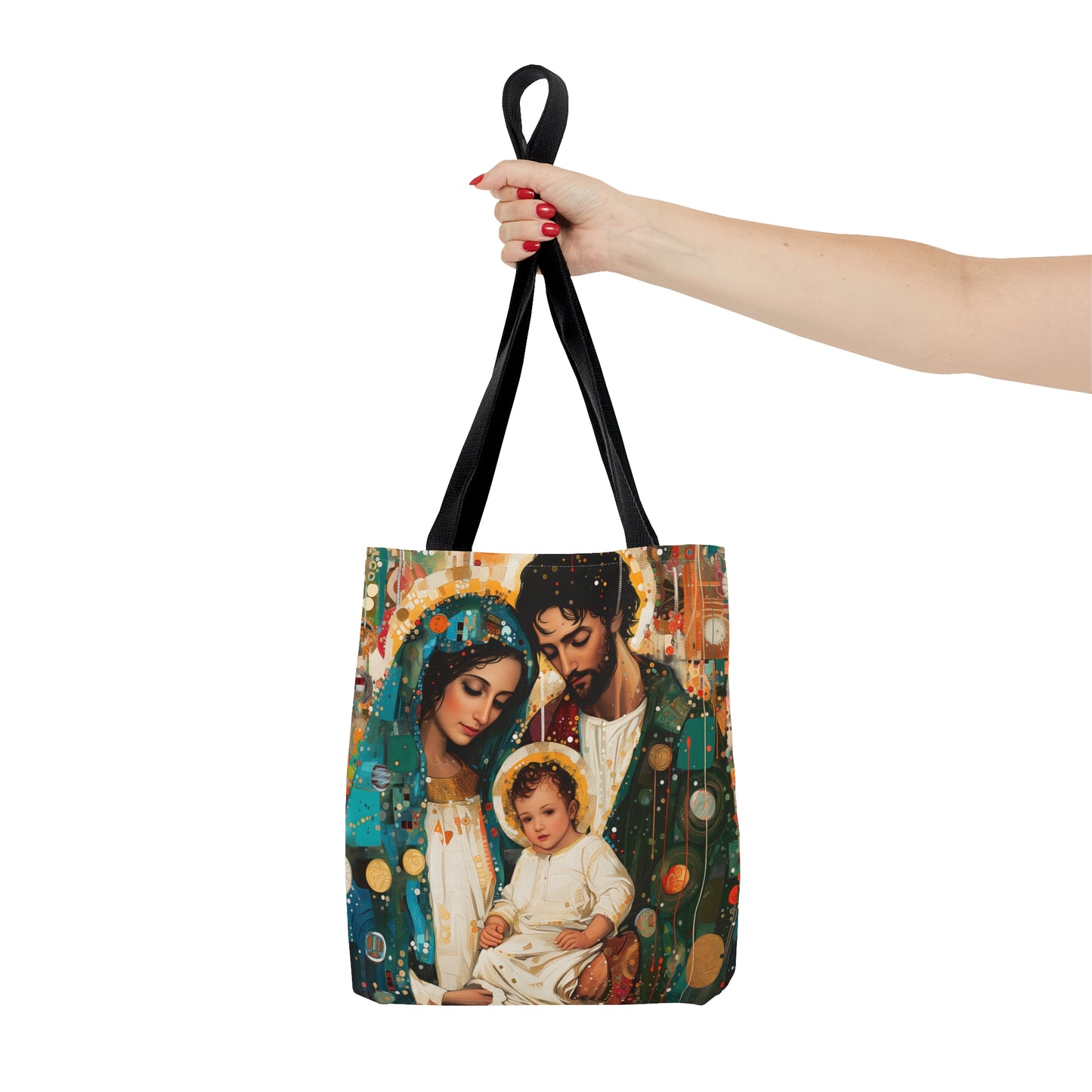 Eternal Light - The Holy Family Tote Bag - Purse - Three sizes - Large Medium Small Faith Art Bag - Catholic purse - Double Sided