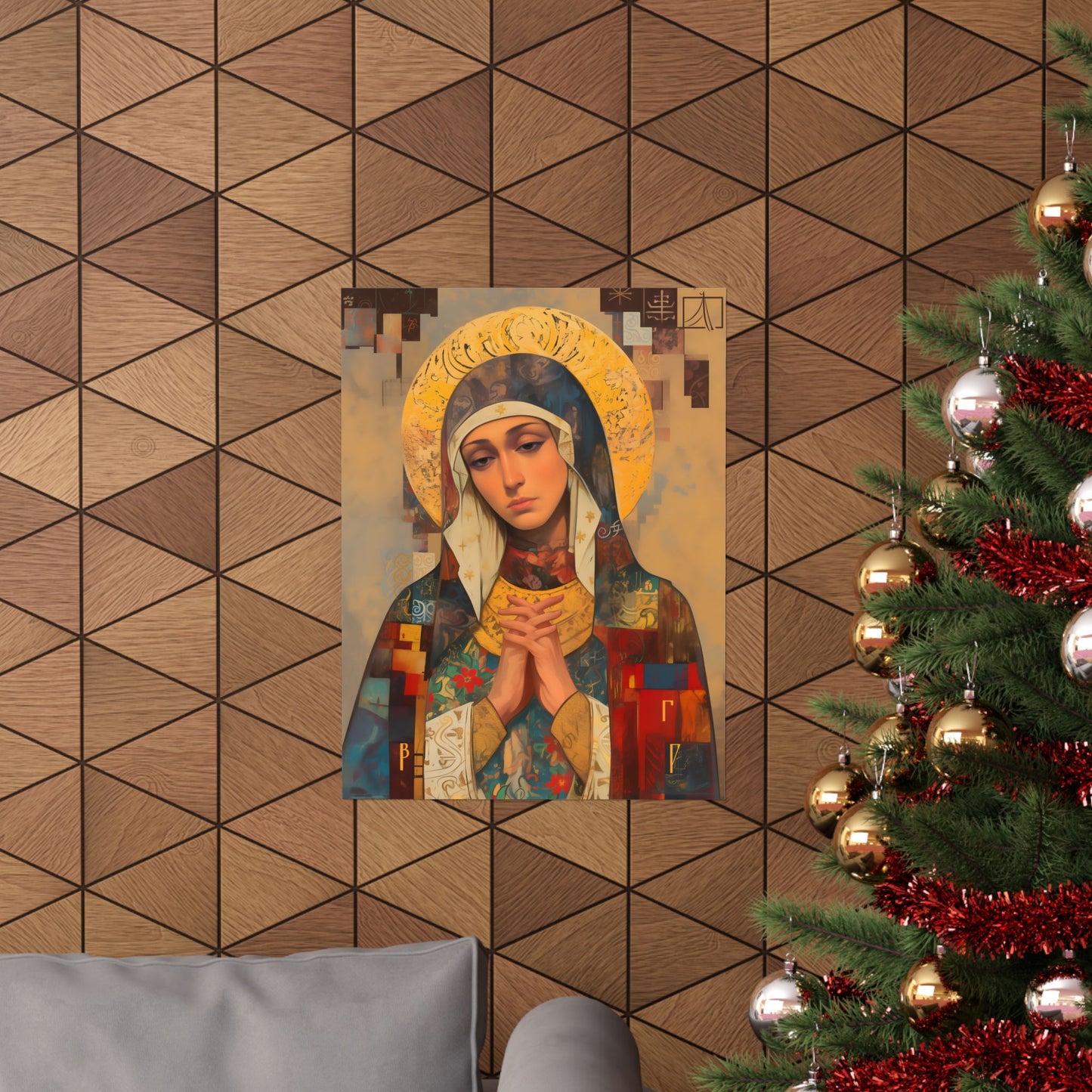 Virgin Mary - Holy Mother of Grace Poster Print - Sanctified Souls Print - Multiple Sizes - Premium Posters - Catholic Art