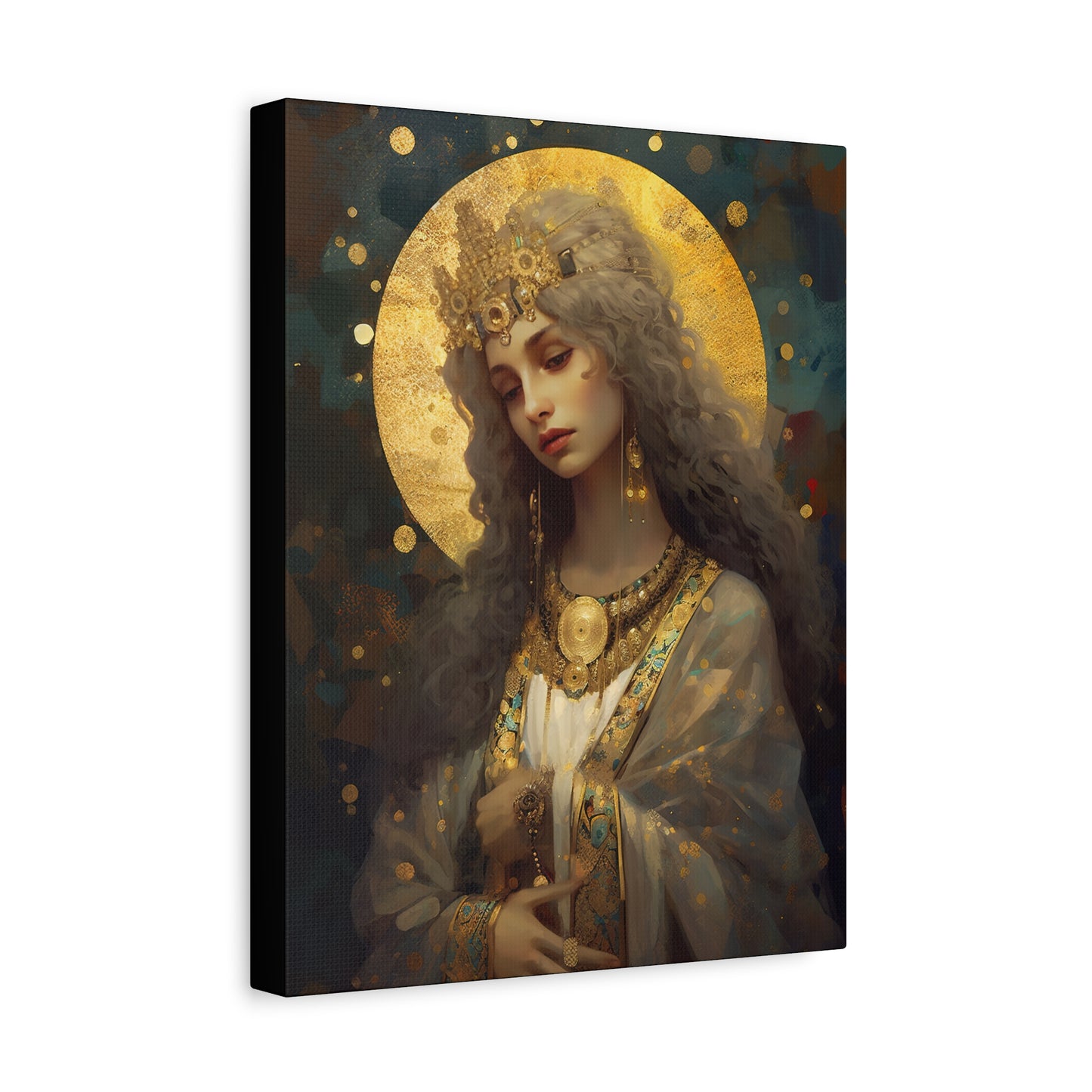 Saint Catherine of Alexandra - Museum Wrapped Canvas - Sanctified Souls Print - Religious Art for your Home