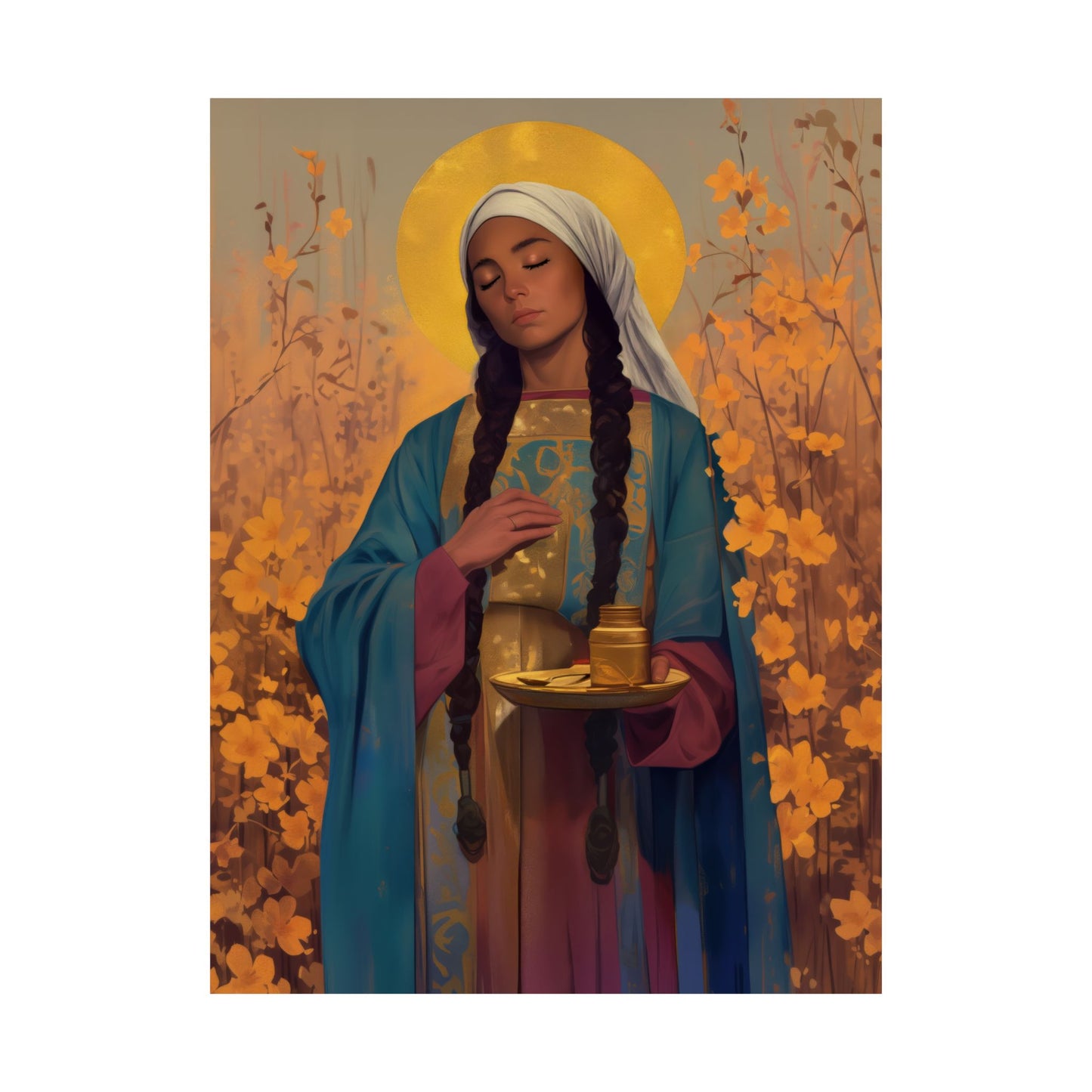 Saint Hermione of Ephesus - Sanctified Souls Print - Multiple Sizes - Premium Matte Vertical Posters