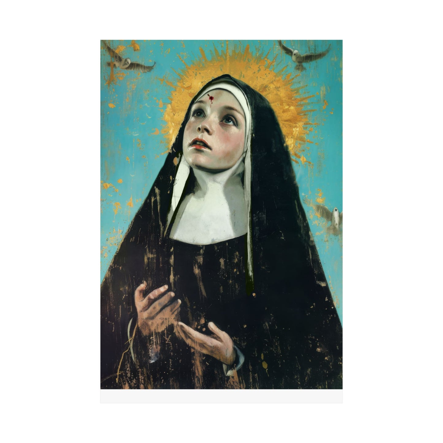 Saint Rita of Cascia - Sanctified Souls Print - Multiple Sizes - Premium Matte Vertical Posters