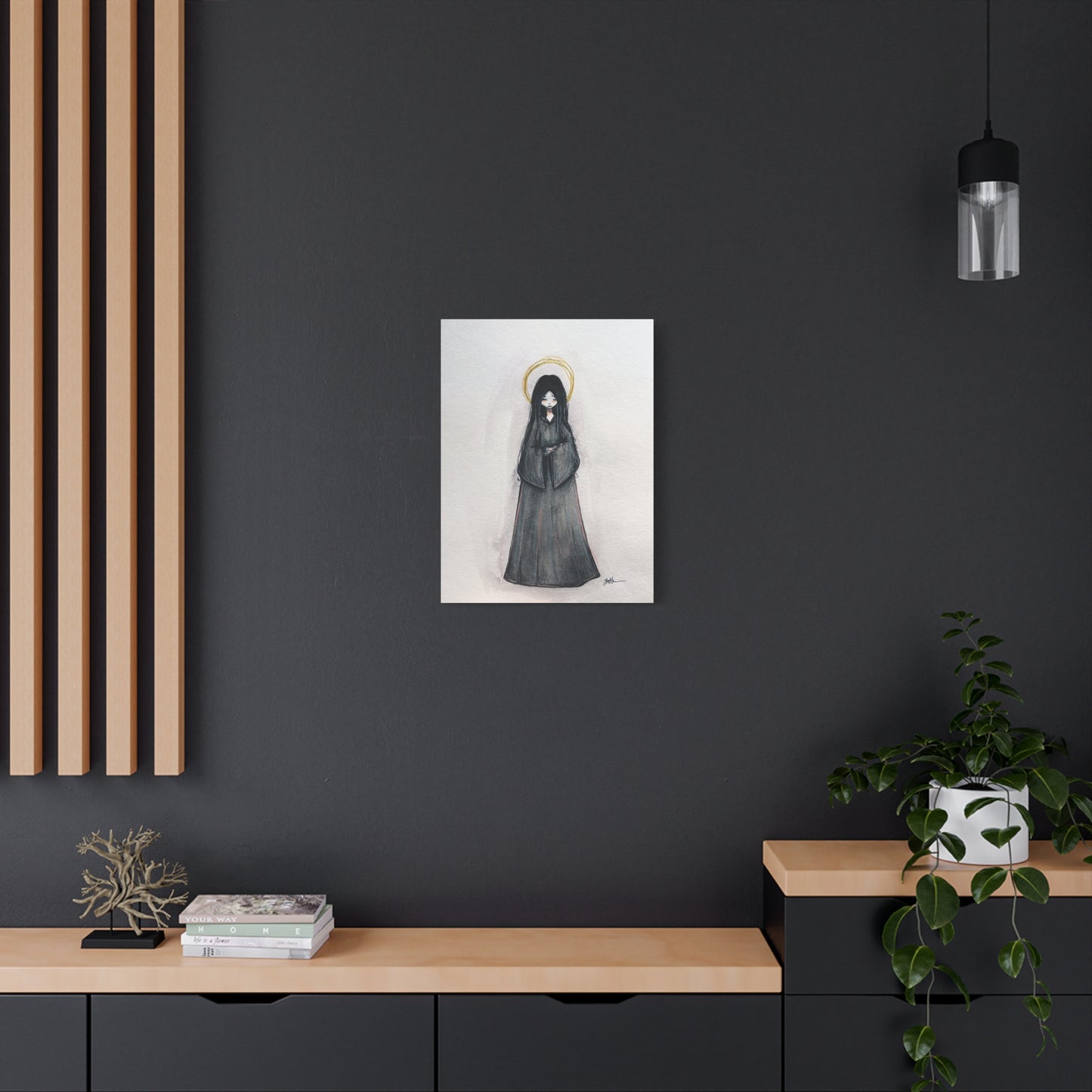 Blessed Mary Magdalen Kiota Hand-Drawn Catholic Canvas Print | Martyrs of Japan Sacred Art | Sanctified Solocosmo Religious Artwork