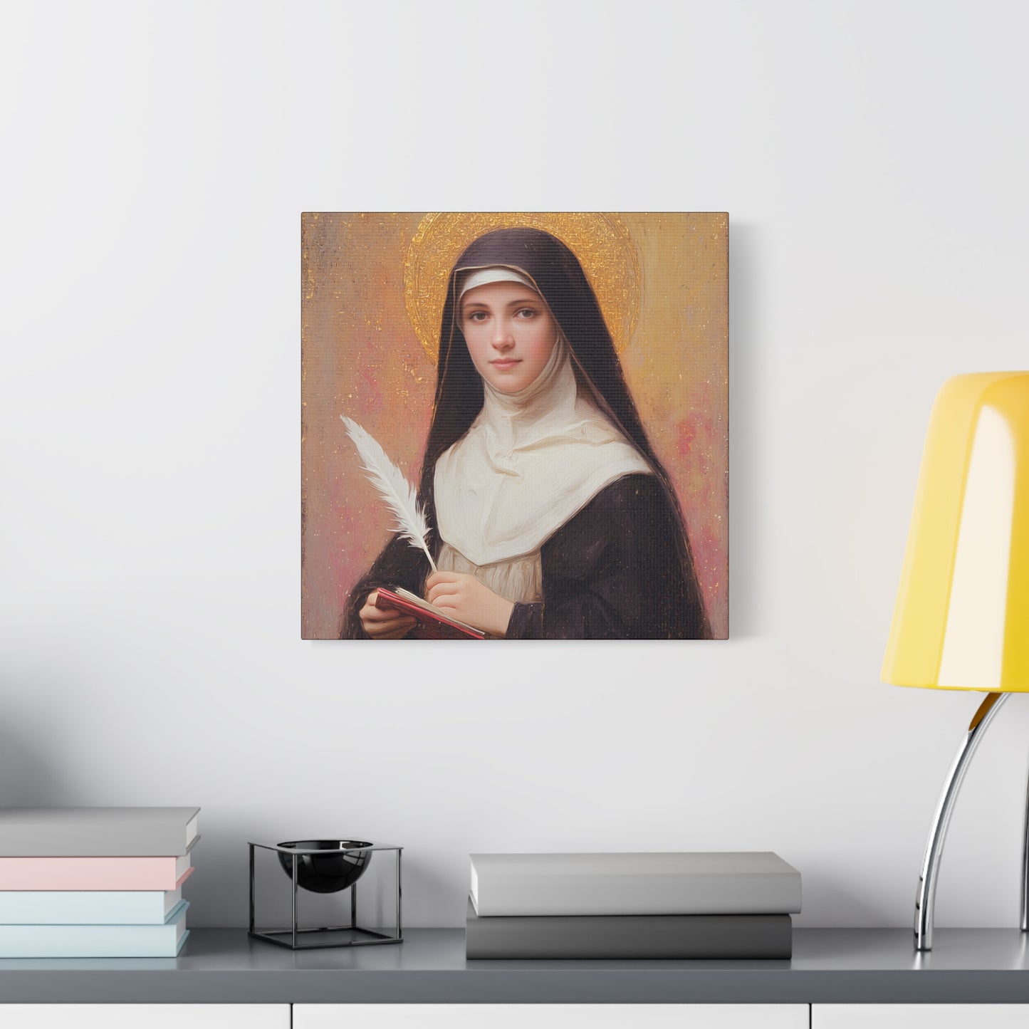Saint Mechtildis / Mechtide of Hefta / Mechthild of Hackeborn - Gallery Wrapped Canvas - Print - Religious Art for your Home - Catholic Art