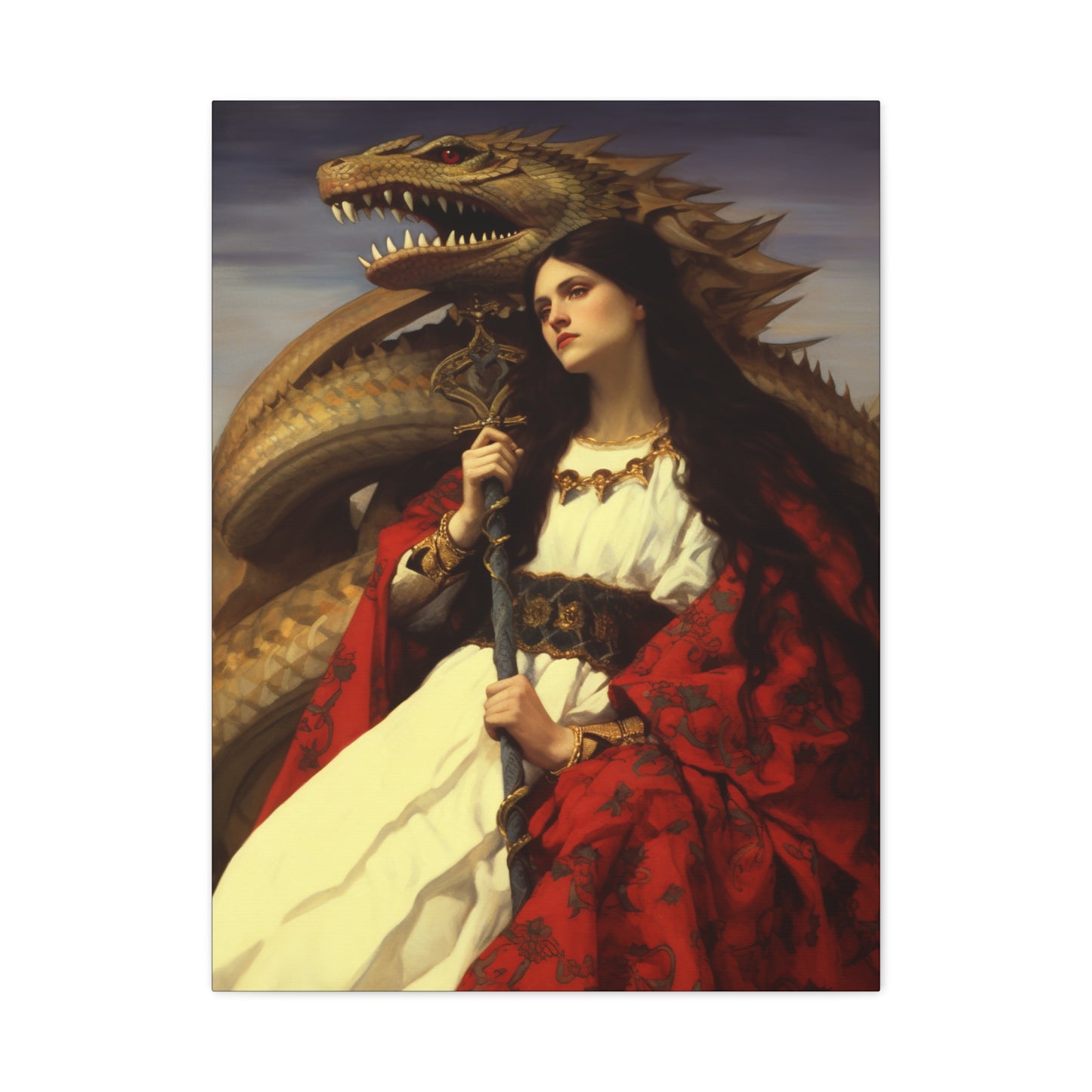 Saint Martha of Bethany Canvas Print - Multiple Sizes - Catholic Home art - Museum Wrapped Canvas - Sanctified Souls Print