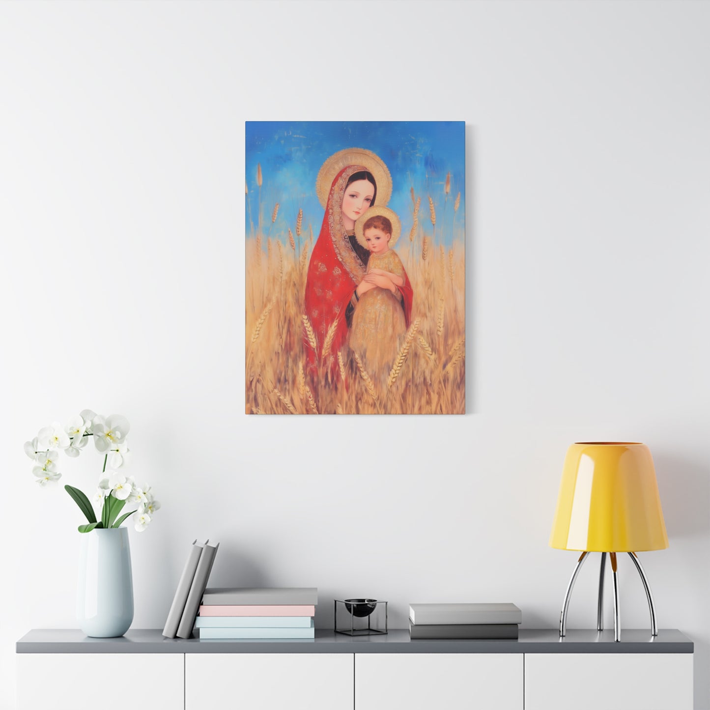 Our Lady of the Harvest  - Multiple Sizes - Catholic Home art - Museum Wrapped Canvas - Sanctified Souls Print