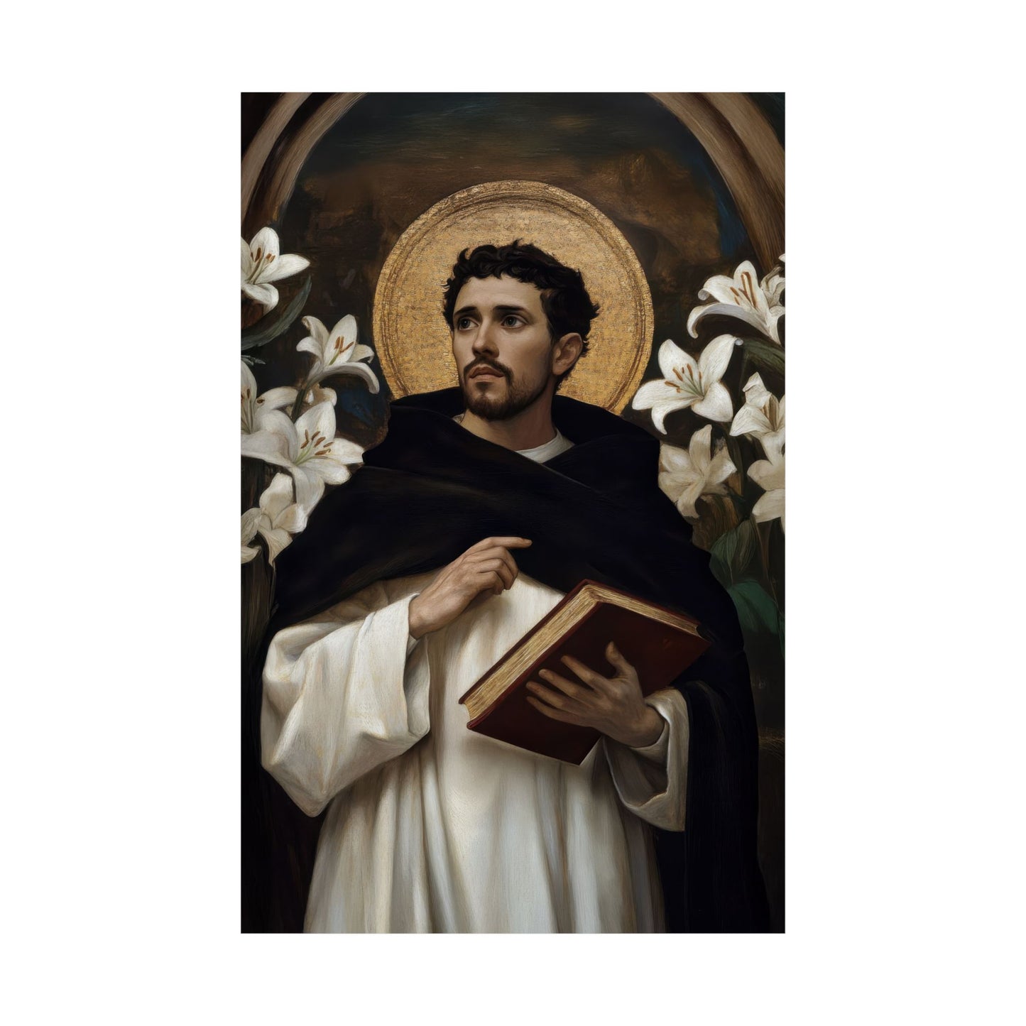 Saint Dominic - Sanctified Souls Print - Multiple Sizes - Premium Posters - Catholic Art - Christian Home Decor Artwork