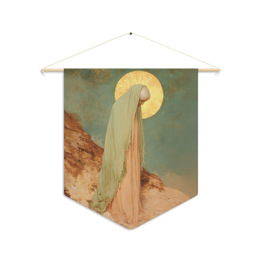 Saint Melania the Elder - Desert Mother - Wall Banner / Wall Hanging - Christian Art - Prayer room - 18" x 21"
